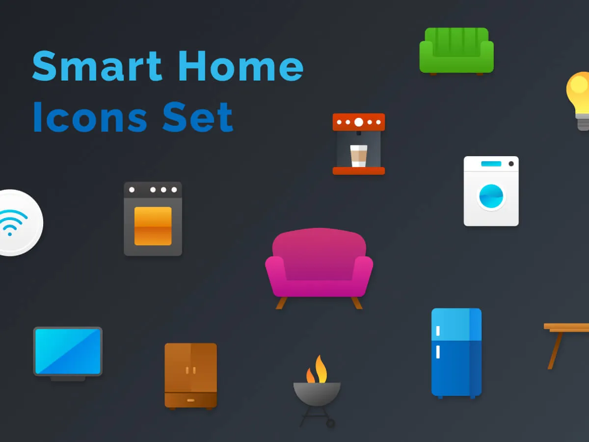 Smart Home Icons  - Free Figma Template