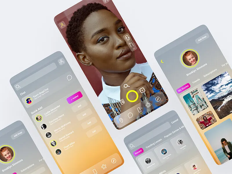 Snapchat Redesign App  - Free Figma Template