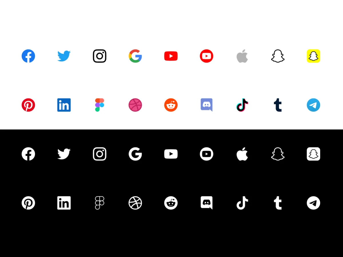 Social Icon Pack  - Free Figma Template