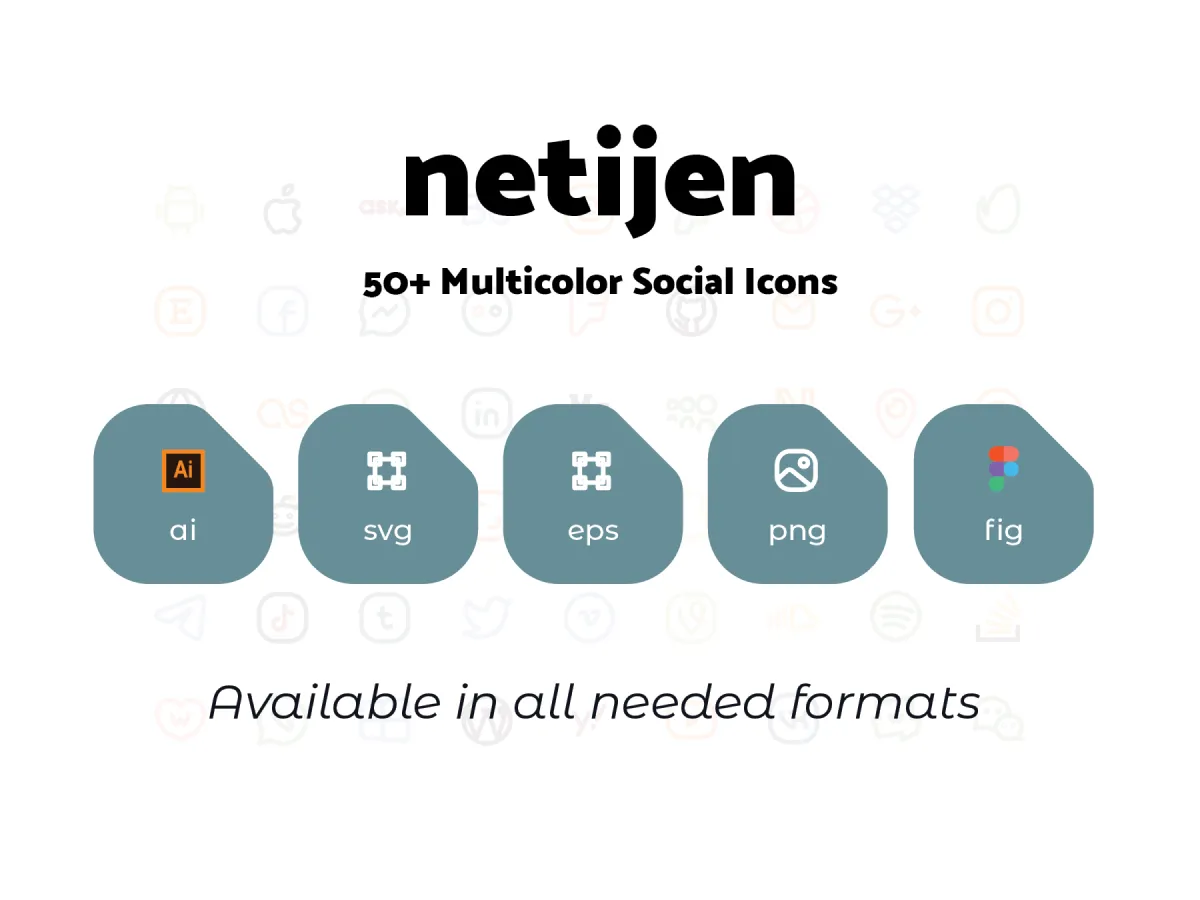 Social Icon UI Sets  - Free Figma Template