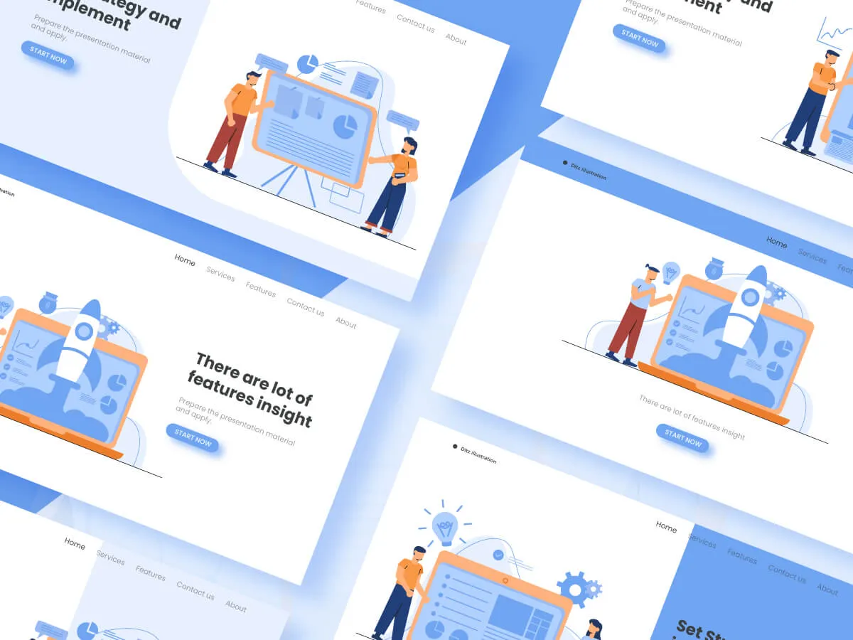 Startup Illustrations  - Free Figma Template