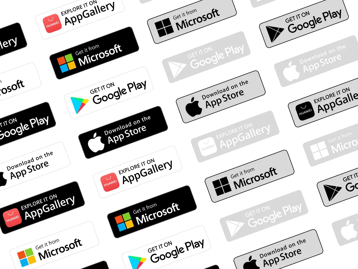 Stores Badges Pack  - Free Figma Template