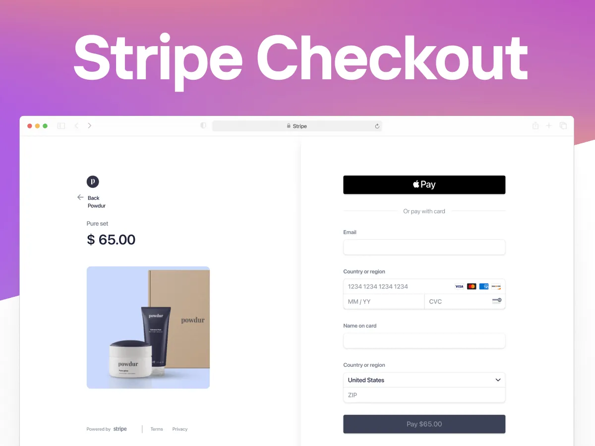 Stripe Checkout Template  - Free Figma Template