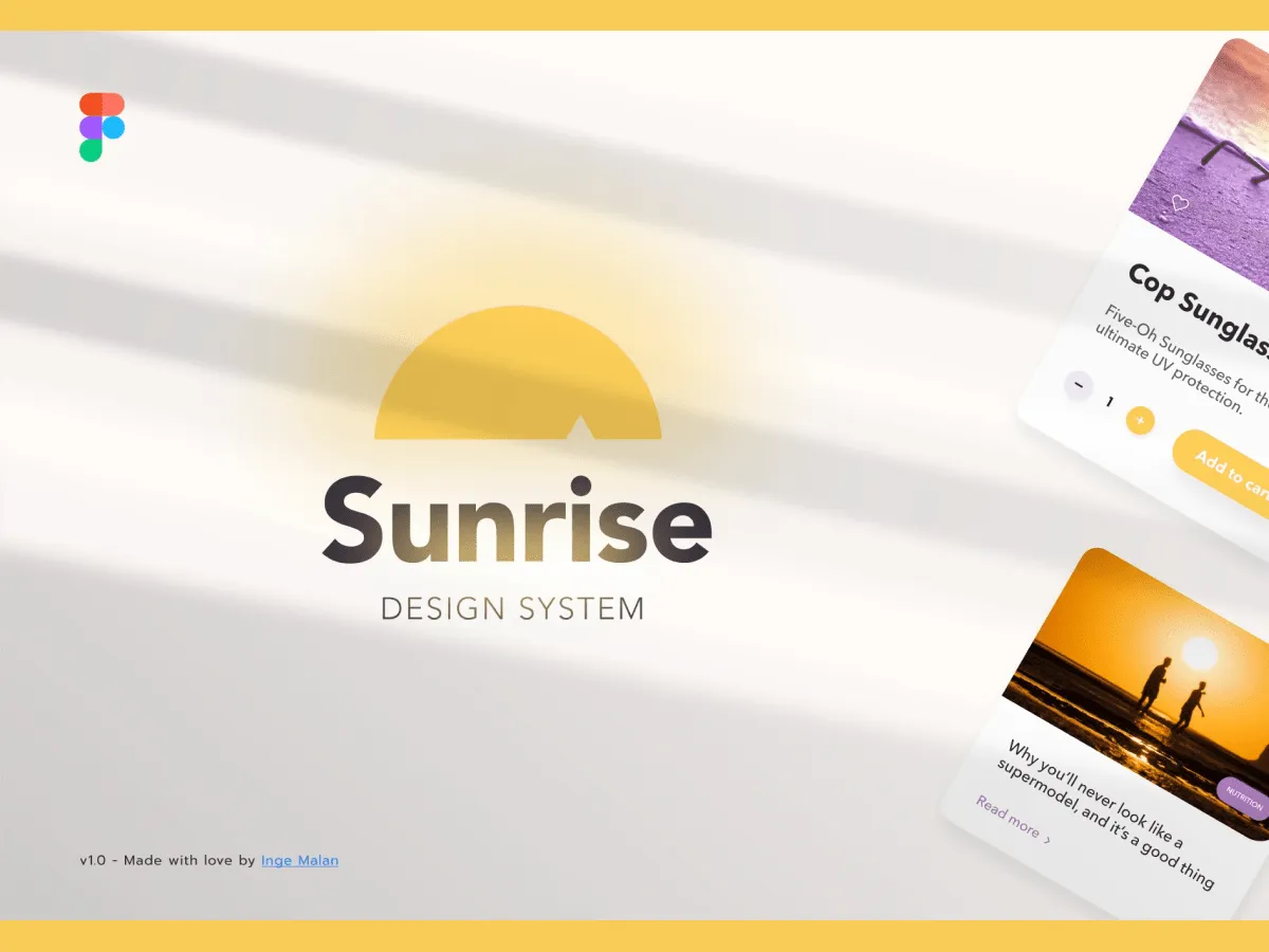 Sunrise Design System  - Free Figma Template