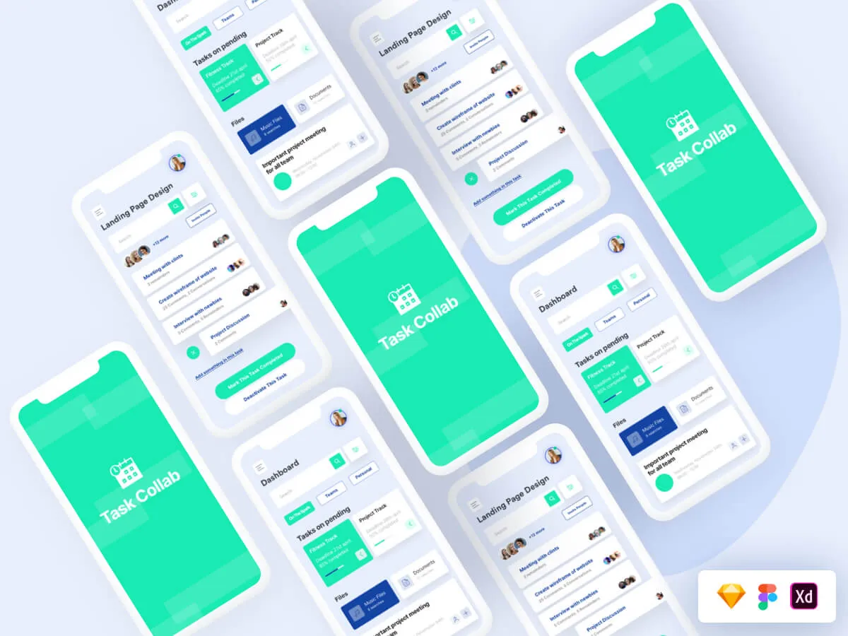Task Manager App  - Free Figma Template