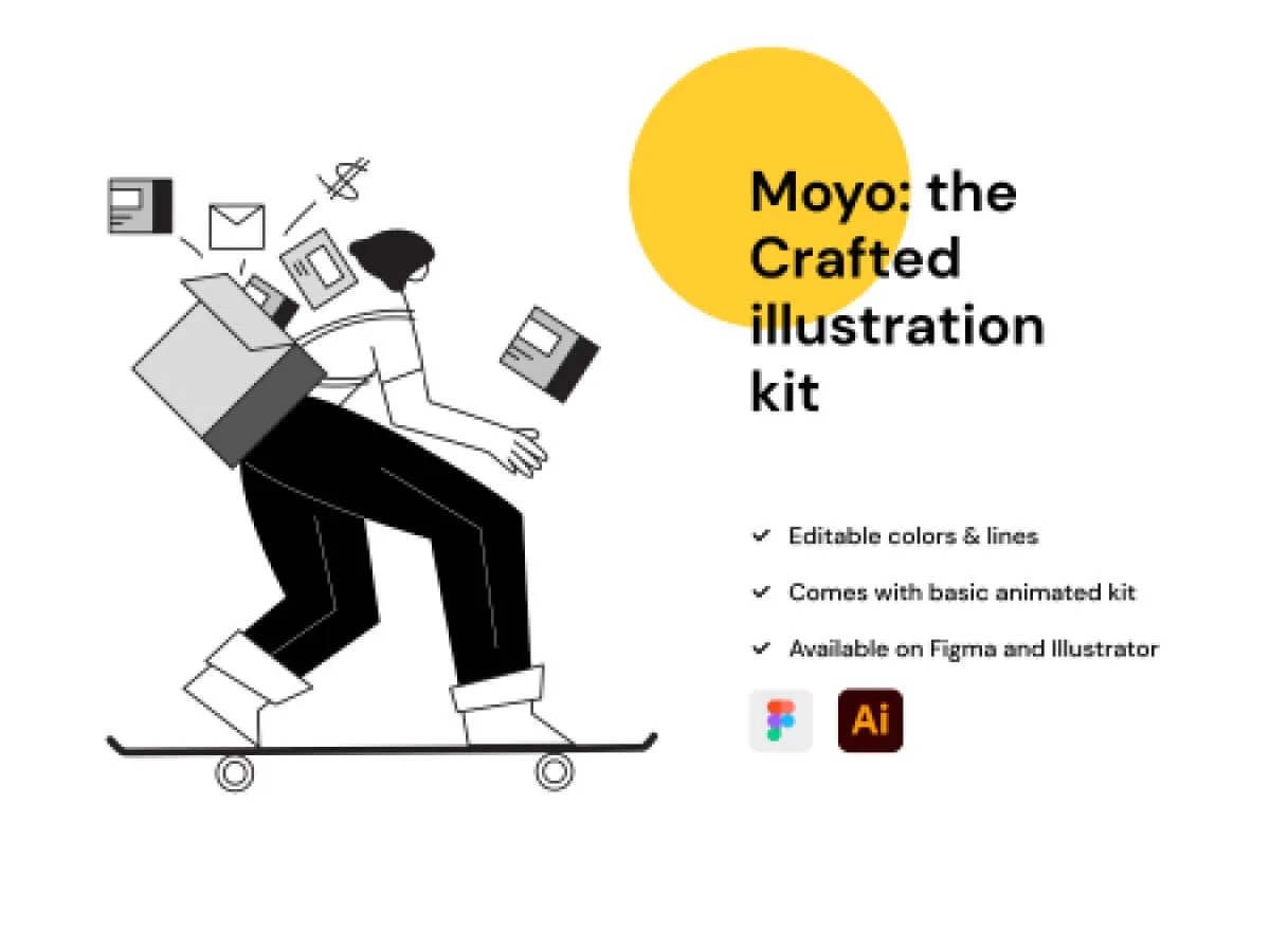 The Crafted Illustration Kit  - Free Figma Template