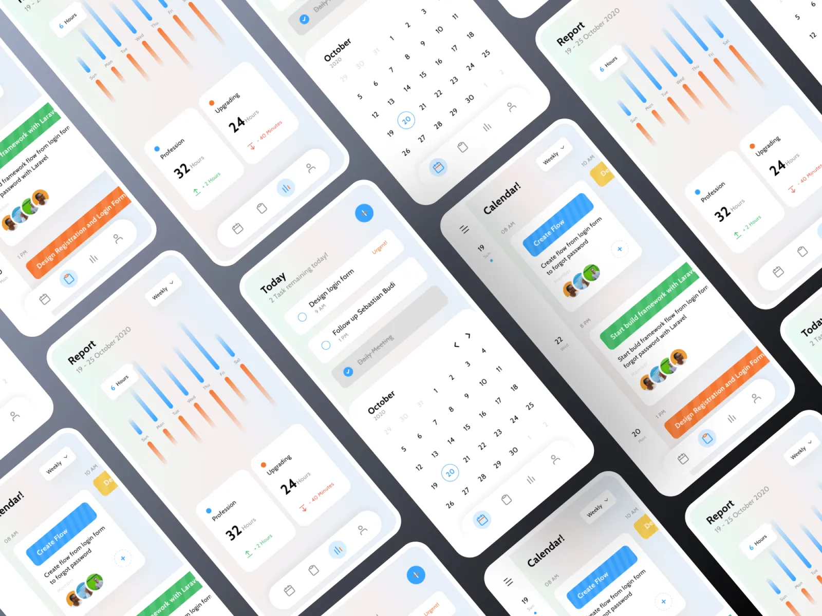 Timeline Dashboard Todo List  - Free Figma Template