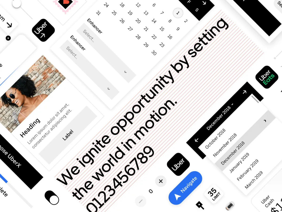 Uber Design System  - Free Figma Template