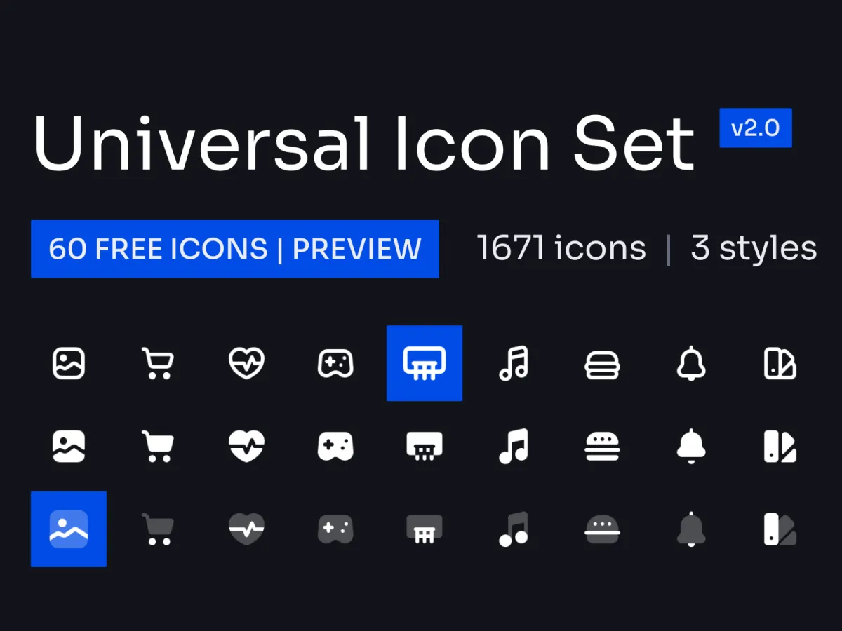 Universal Icon Set  - Free Figma Template