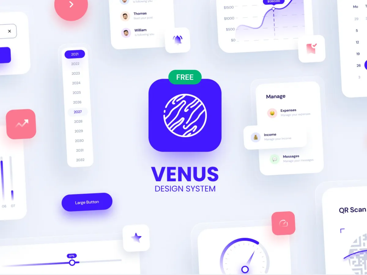 Venus Design System  - Free Figma Template