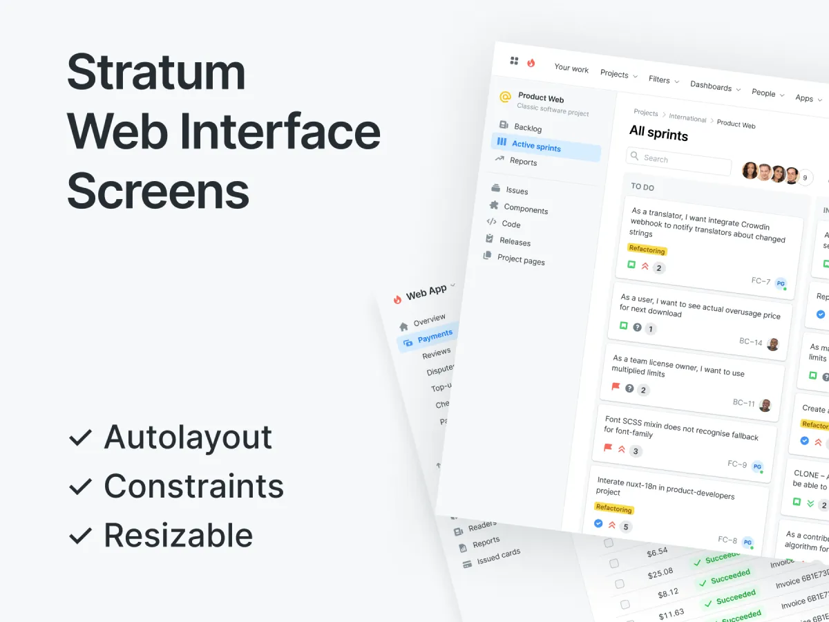 Web Interface Screens  - Free Figma Template
