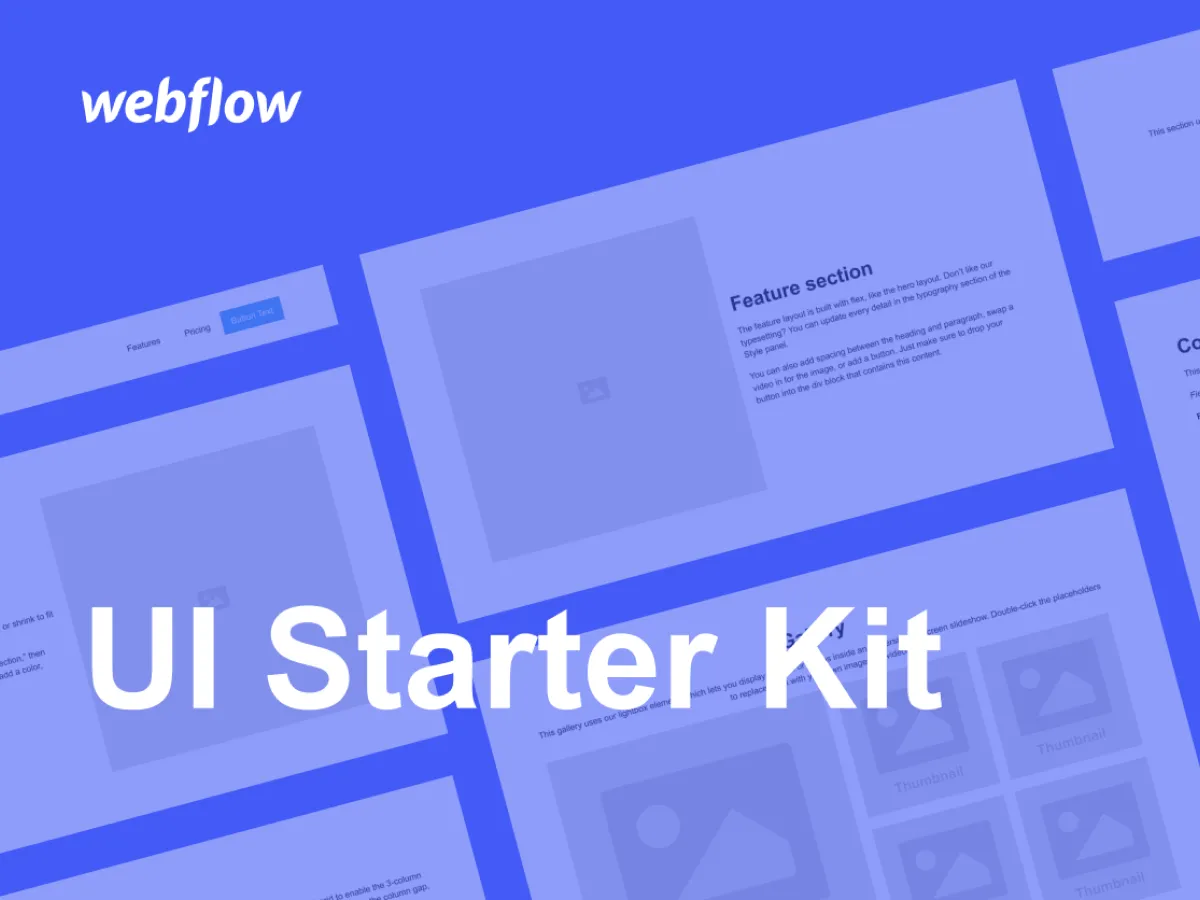 Webflow Starter UI Kit  - Free Figma Template