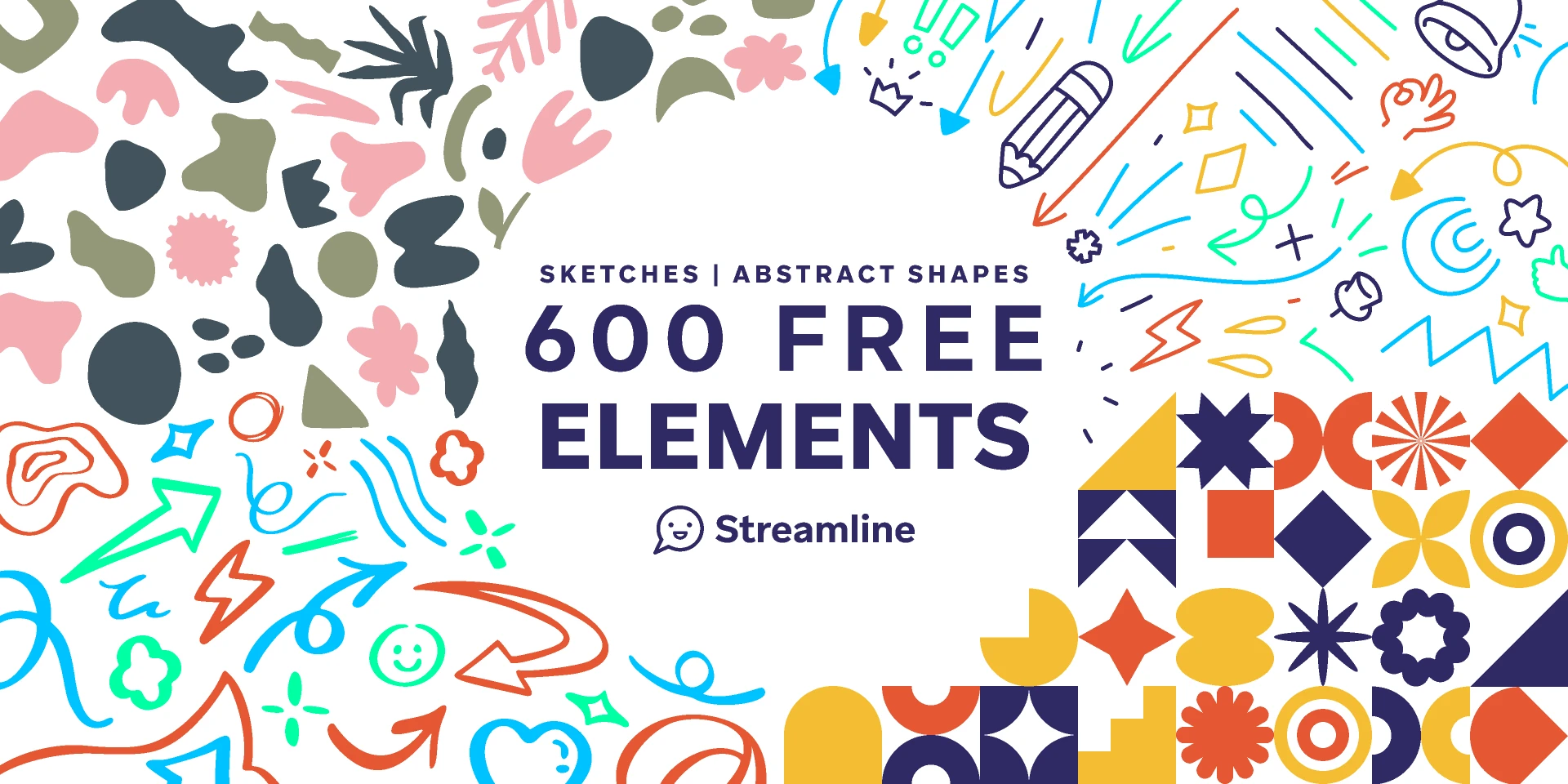 Free Elements (Shapes, Sketches) for Figma and Adobe XD
