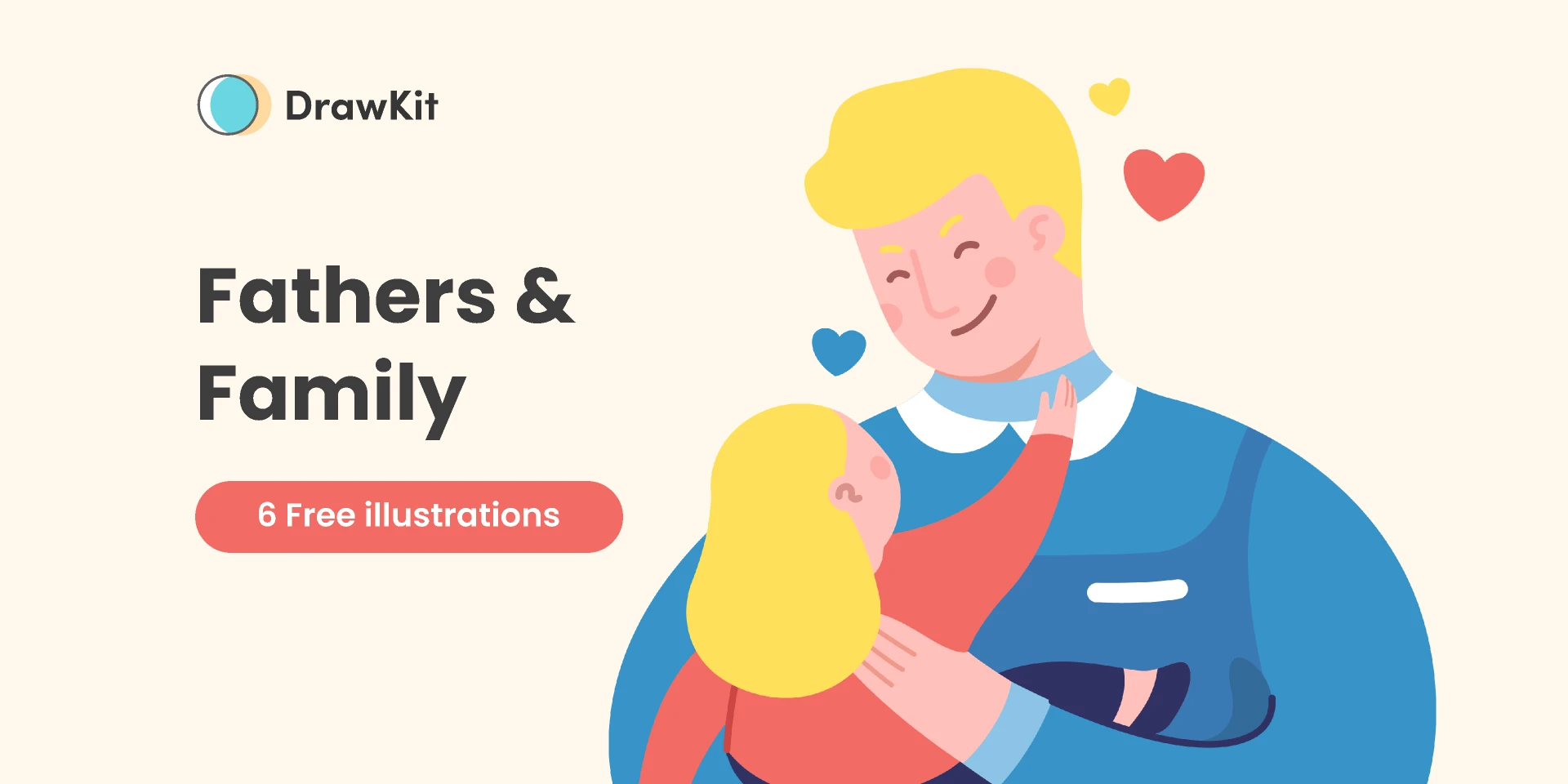 Free Fathers and family illustrations - Drawkit for Figma and Adobe XD