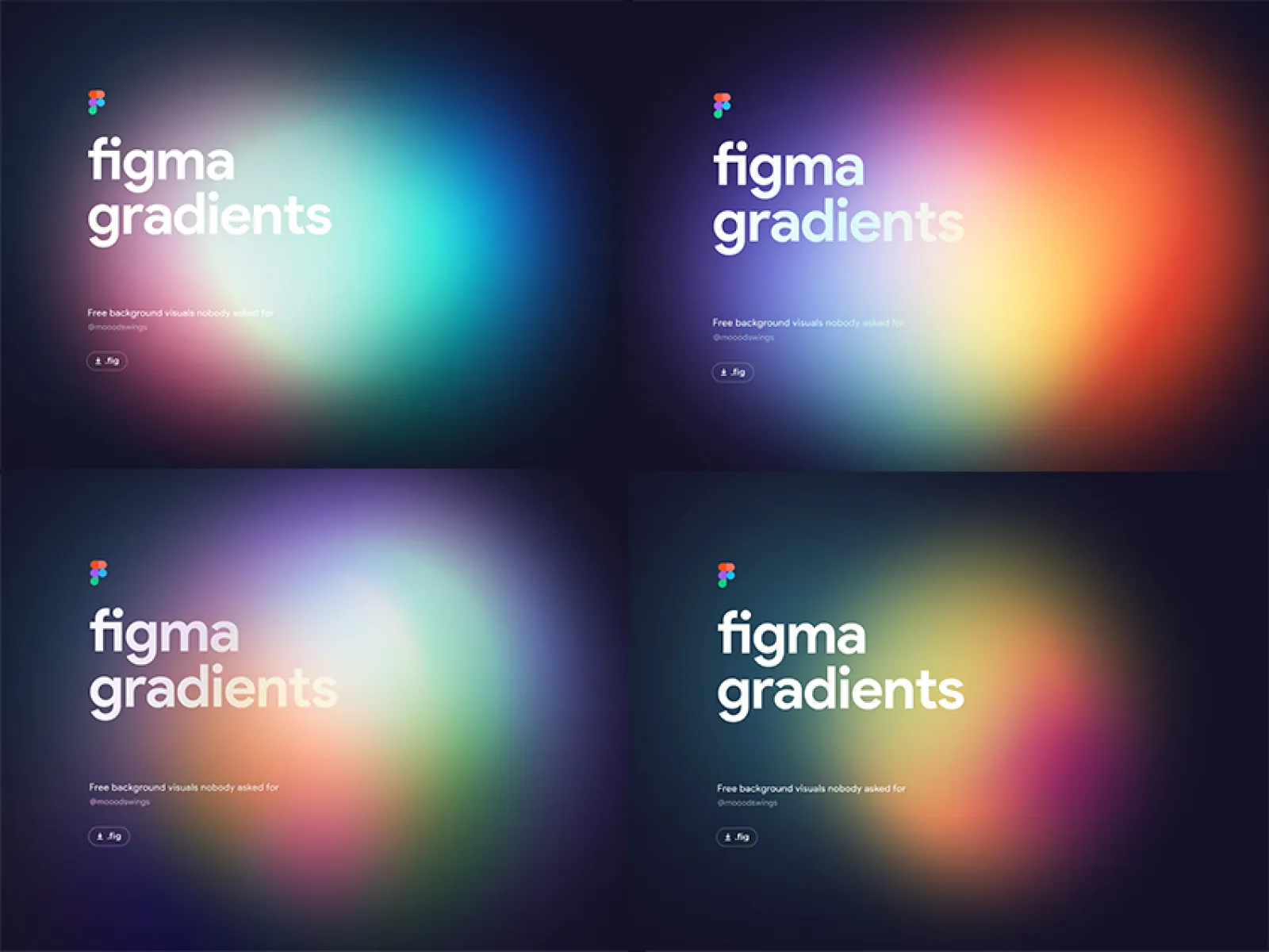 Free Gradient Backgrounds  - Free Figma Template