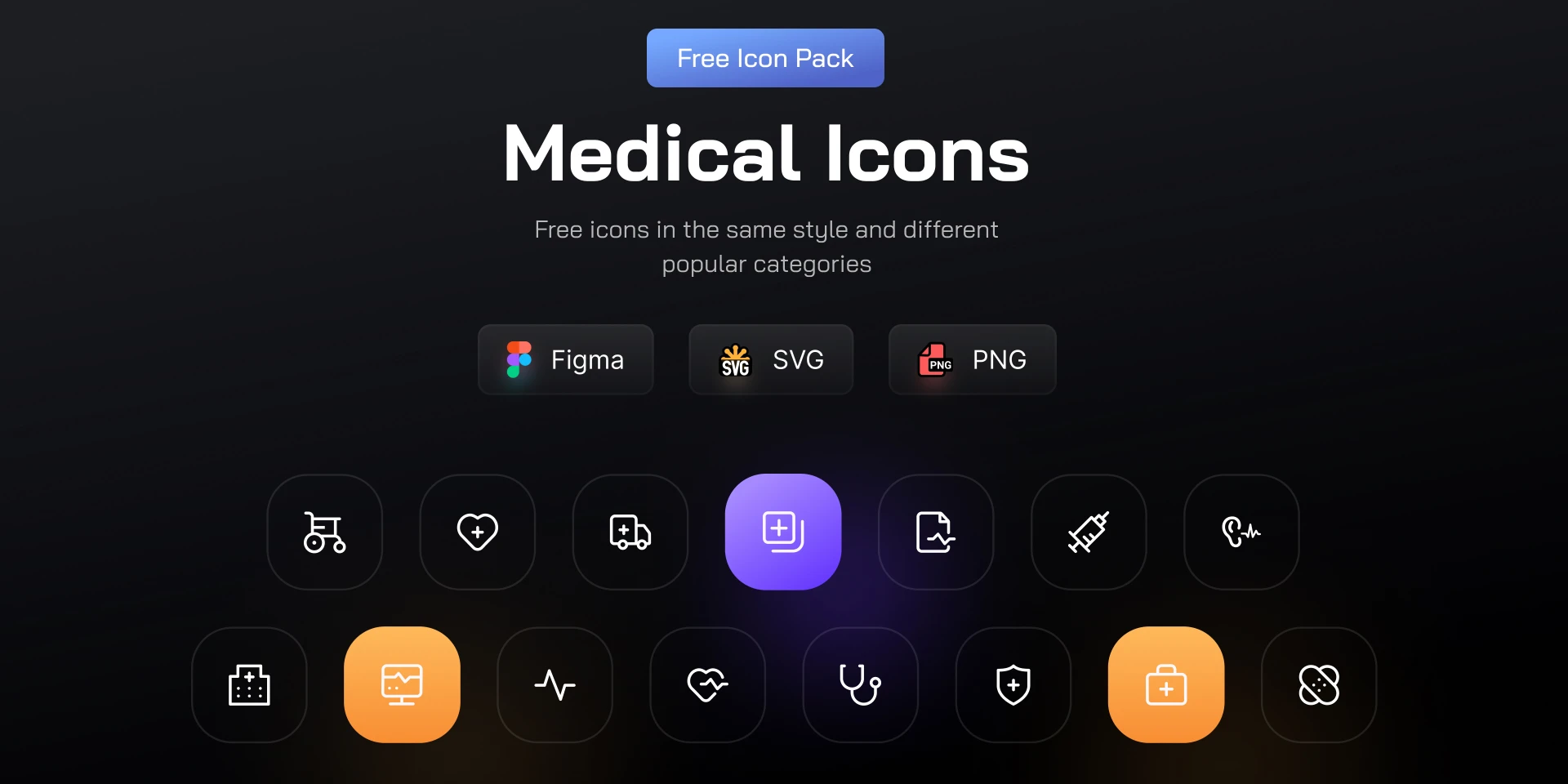 Free Medical Icons Pack for Figma and Adobe XD