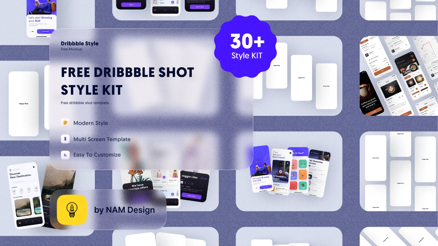 Free Mockups for Dribbble Shot for Figma and Adobe XD