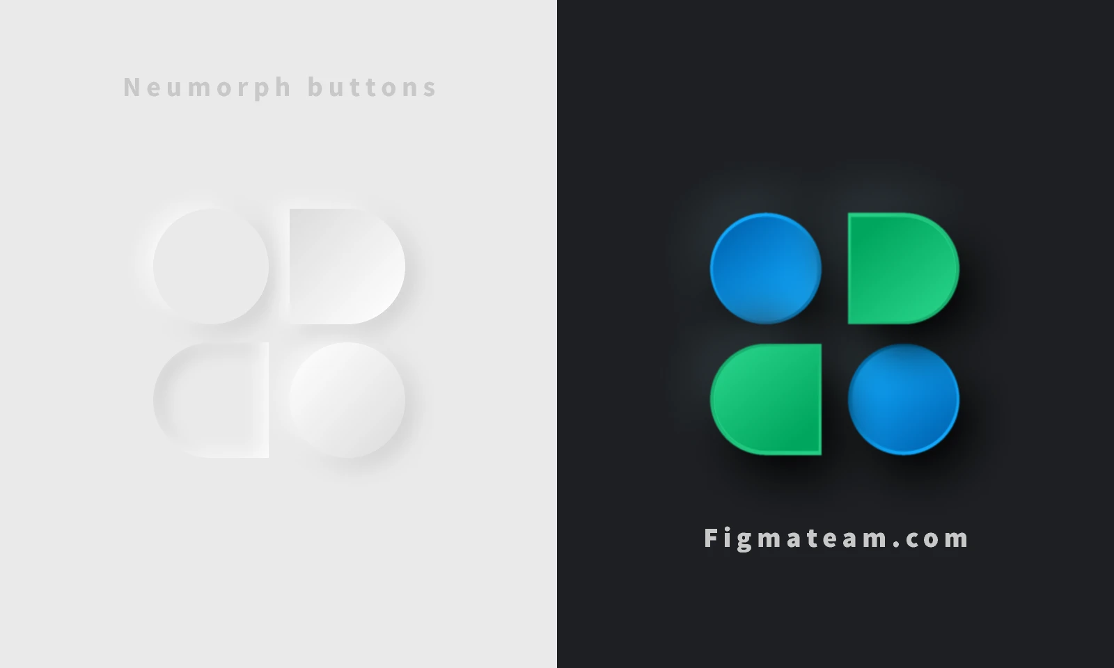 Free Neumorph Buttons FigmaTeam for Figma and Adobe XD