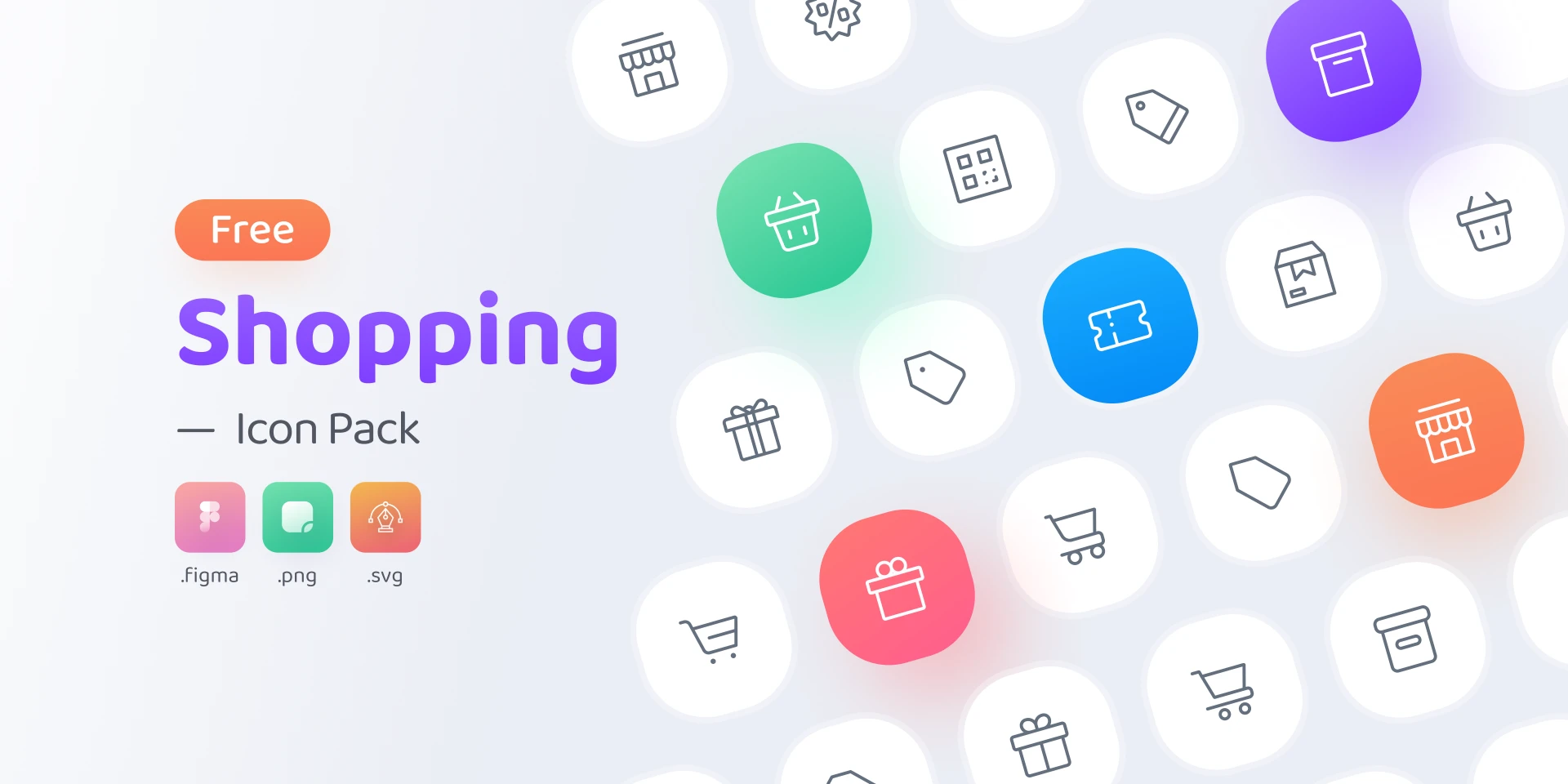 Free Shopping Icon Pack for Figma and Adobe XD