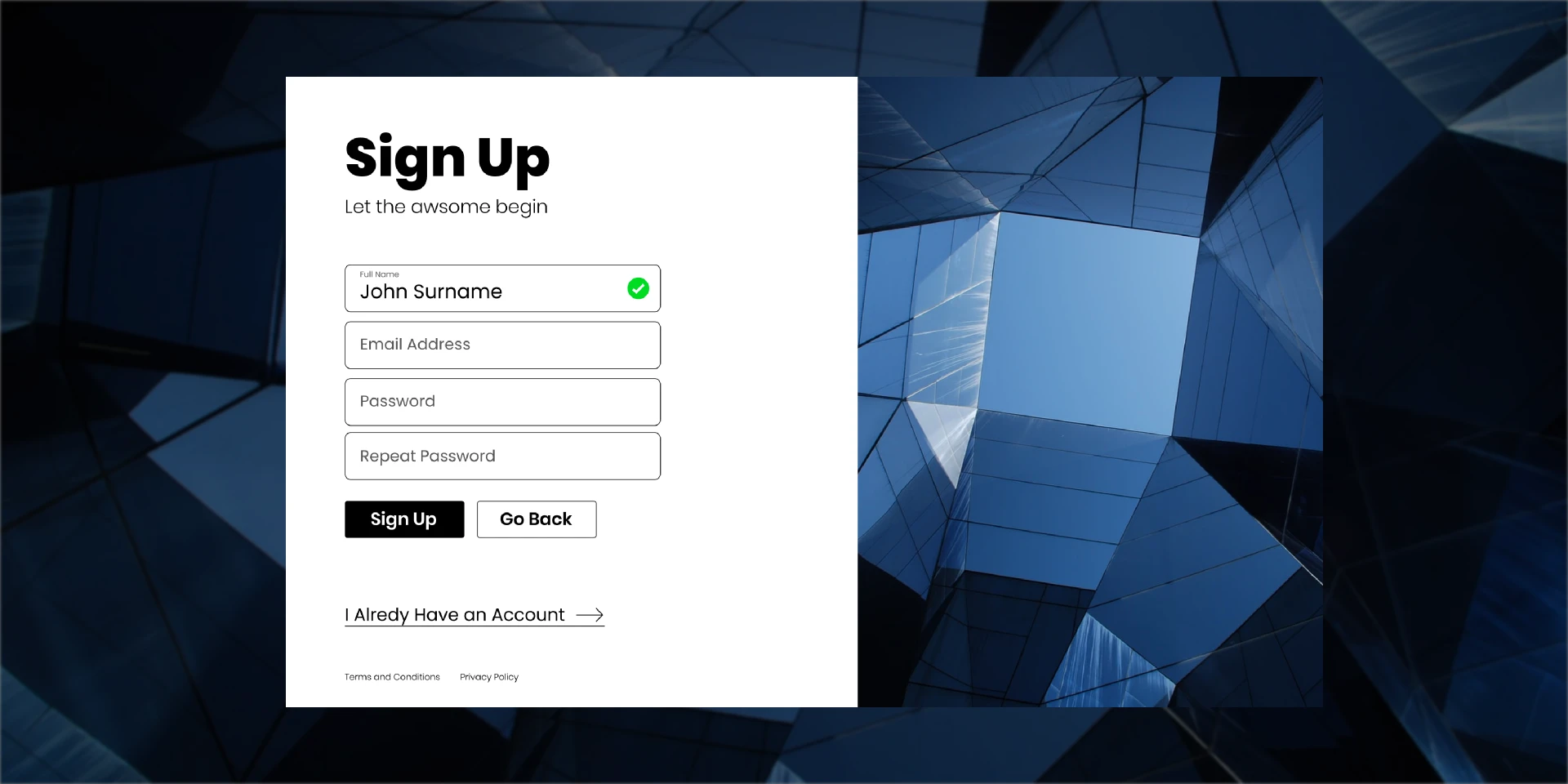Free Signup Page UI Design for Figma and Adobe XD