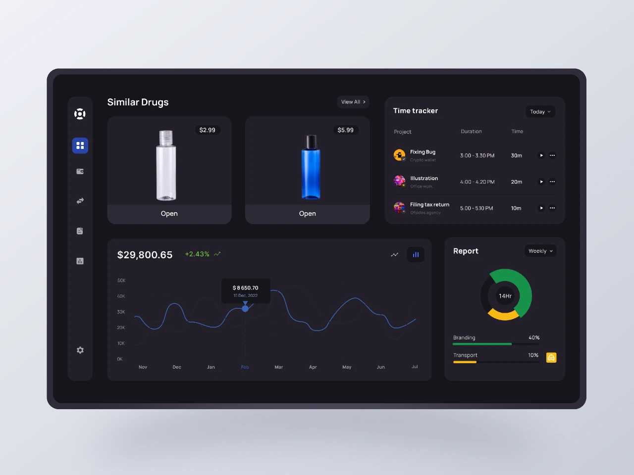 Free Web App Dashboard Design for Figma and Adobe XD