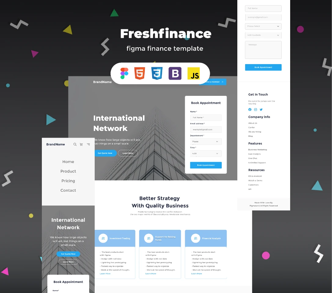 Freshfinance - figma finance template for Figma and Adobe XD