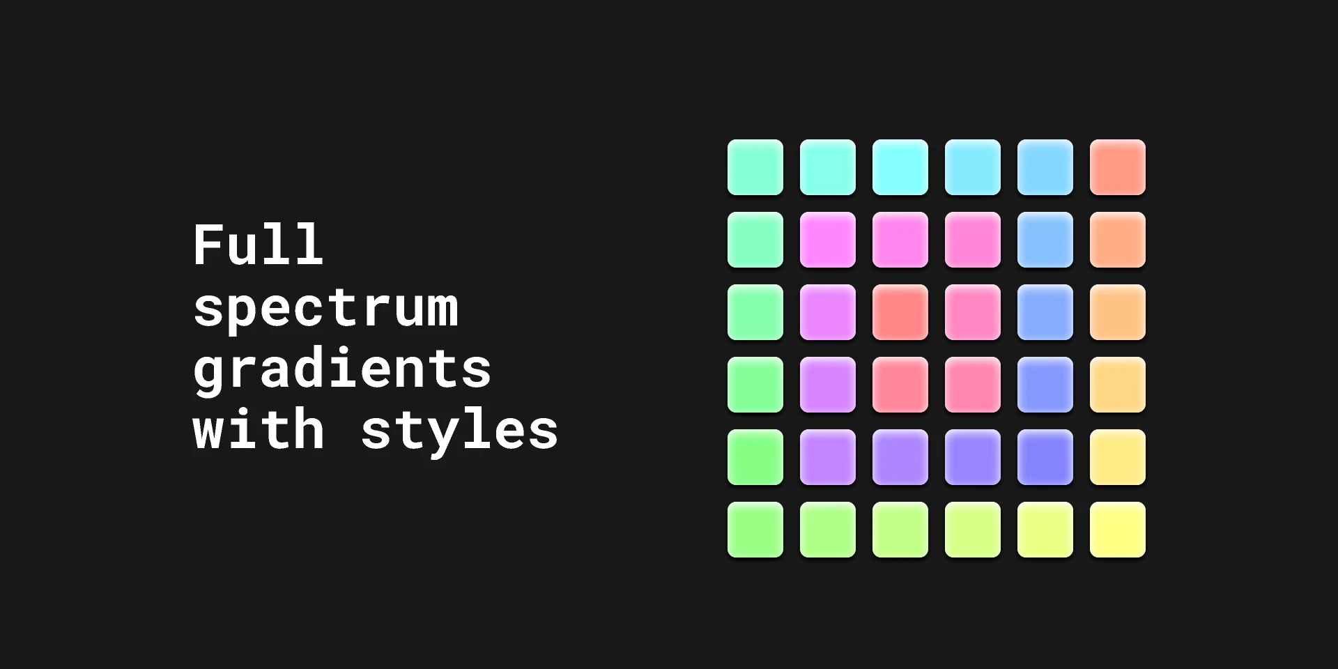 Full color sprectum flat and gradient styles for Figma and Adobe XD