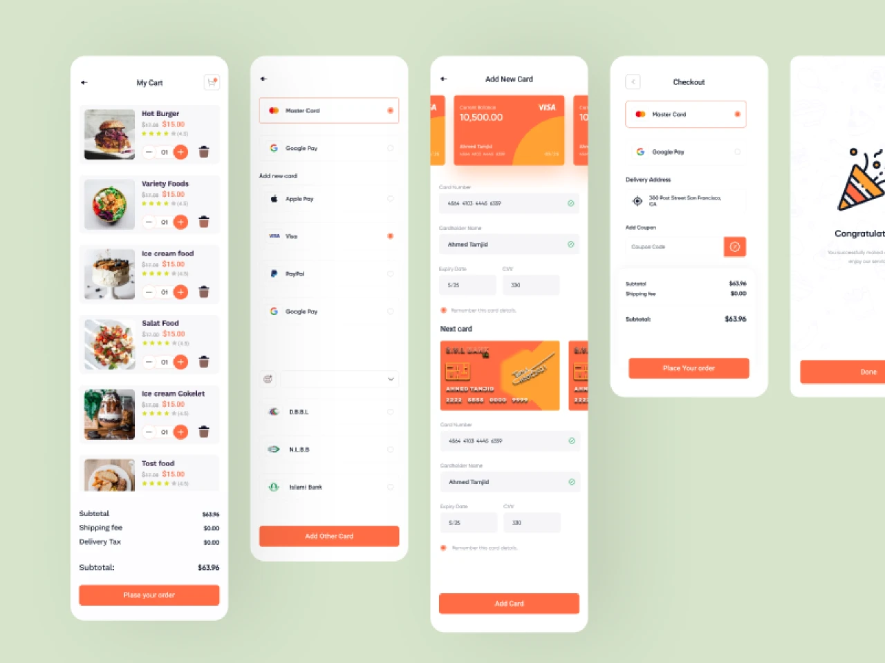 Full E-commence Food App Design for Figma and Adobe XD