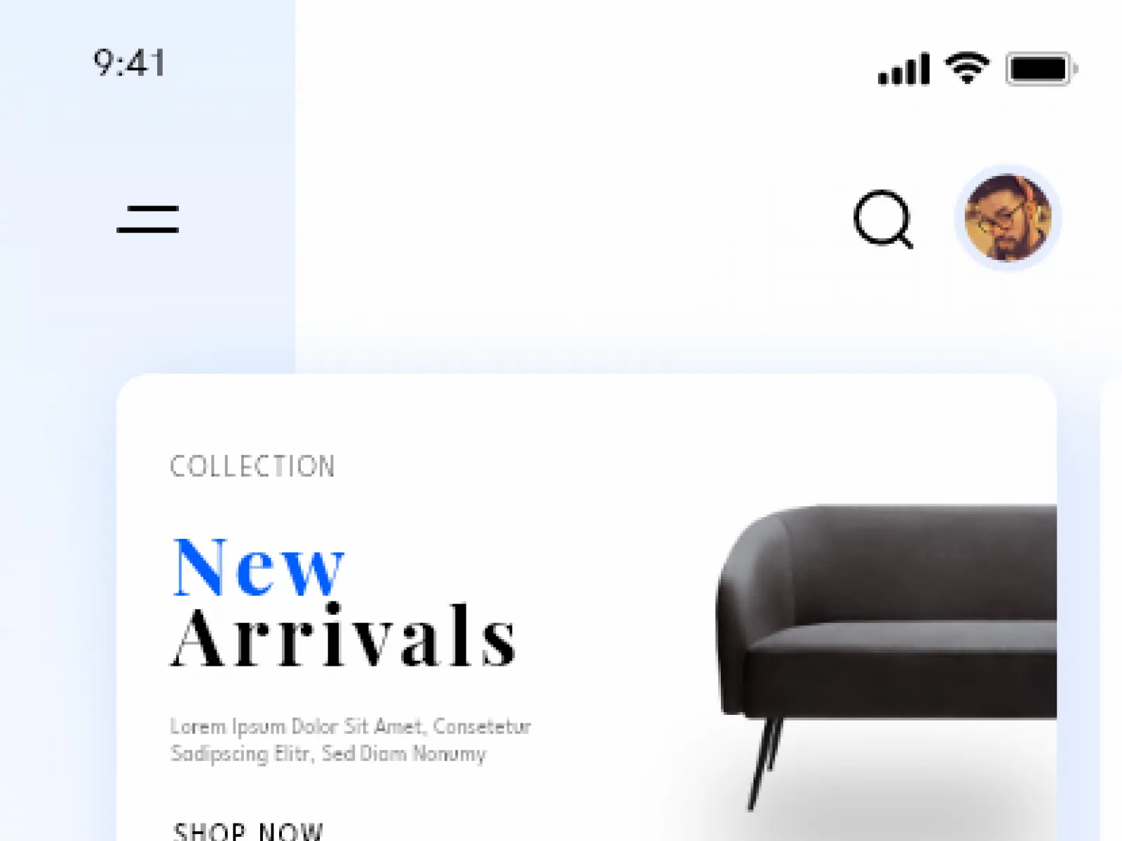Furniture E-commerce App  - Free Figma Template