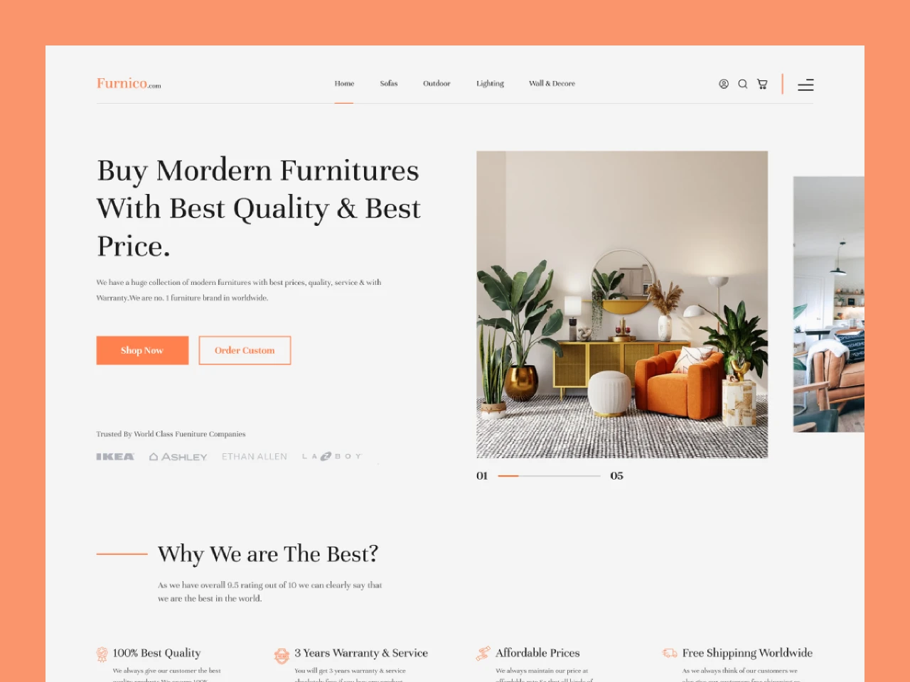 Furniture Website for Figma and Adobe XD