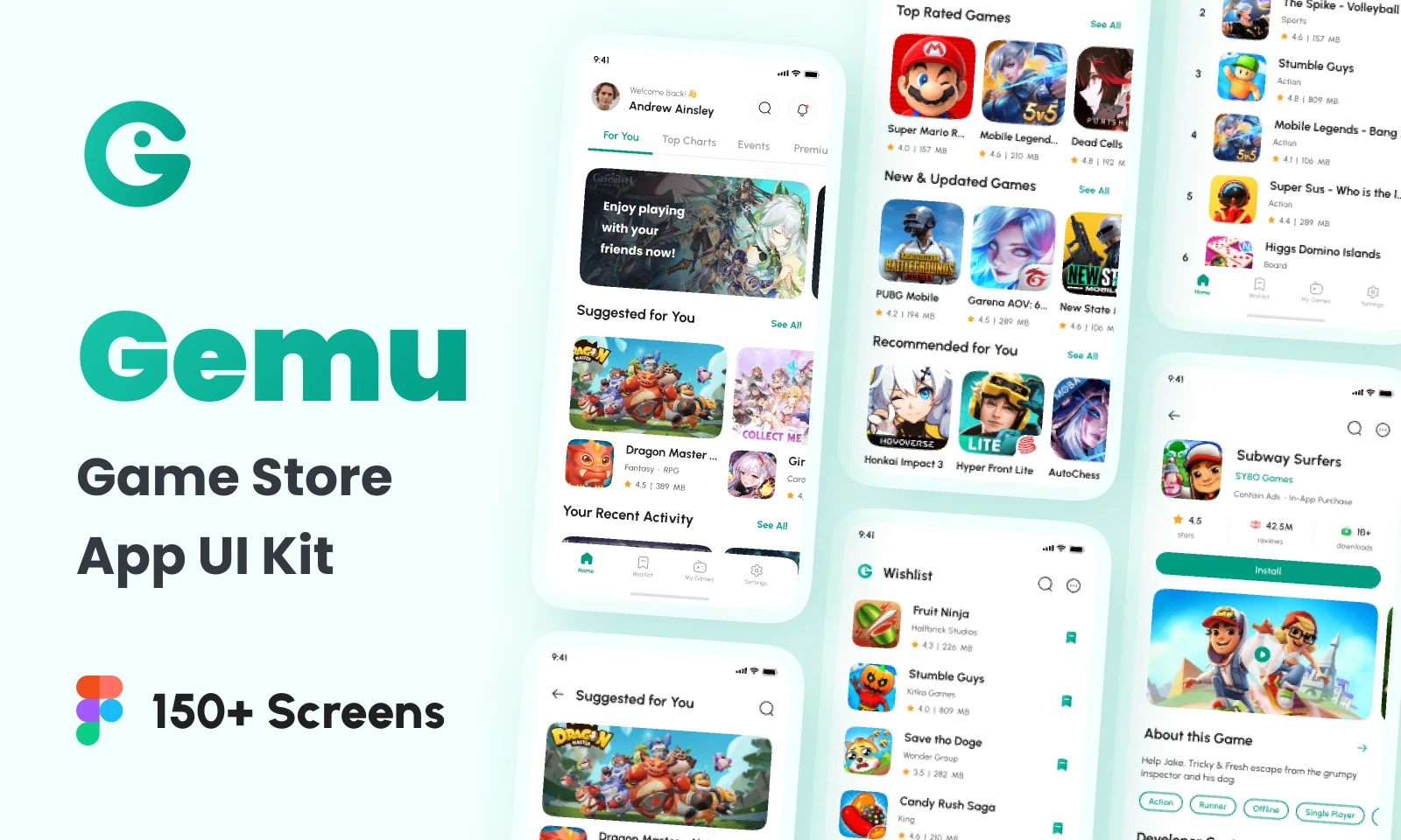 Gemu - Game Store App UI Kit for Figma and Adobe XD