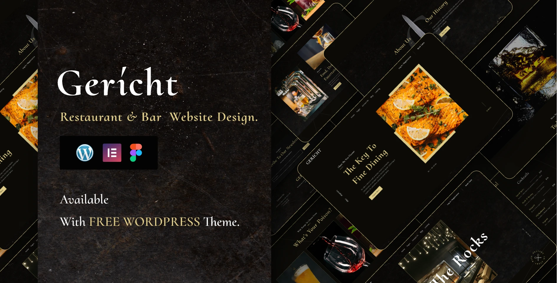 Gericht | Best Free WordPress theme for Restaurant for Figma and Adobe XD
