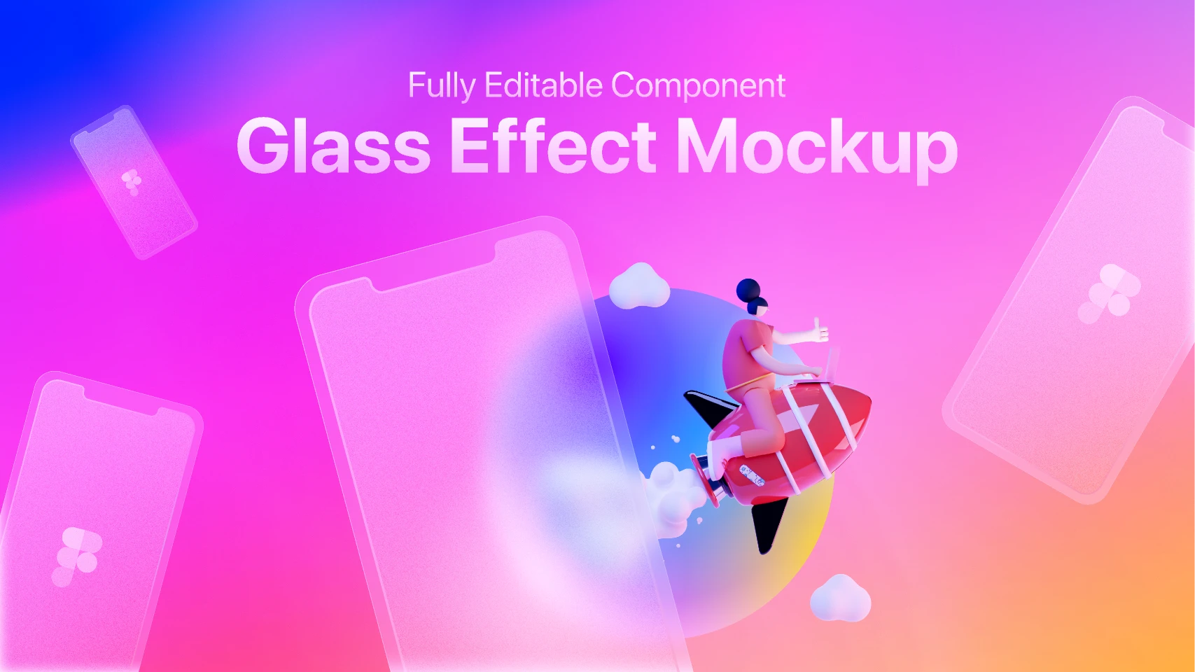 Glass Effect Mockup for Figma and Adobe XD