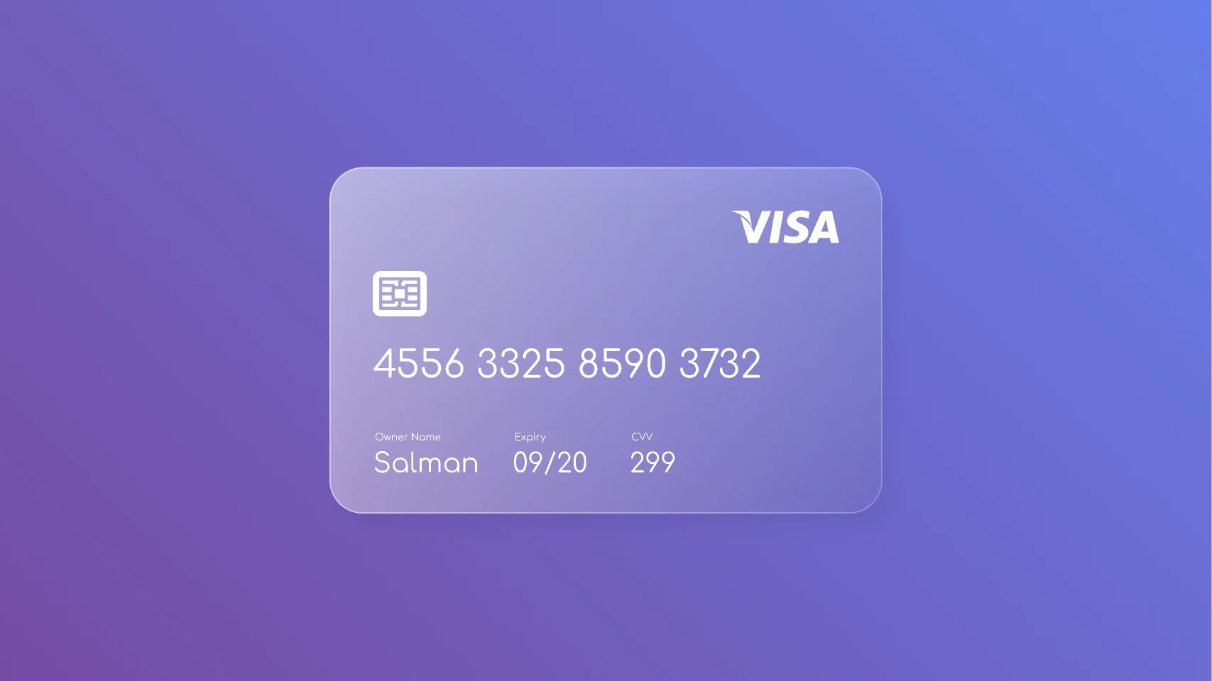 Glassmorphism Credit Card for Figma and Adobe XD