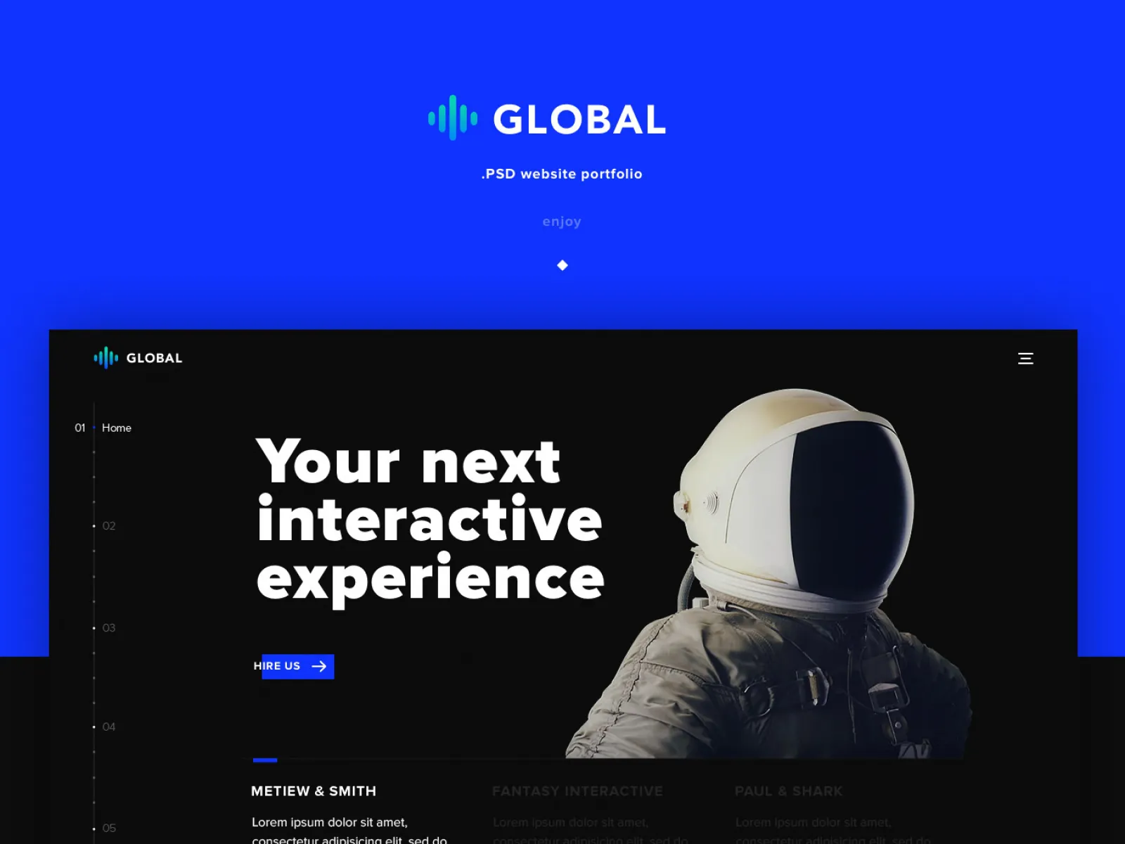 Global Website Portfolio Free  - Free Figma Template