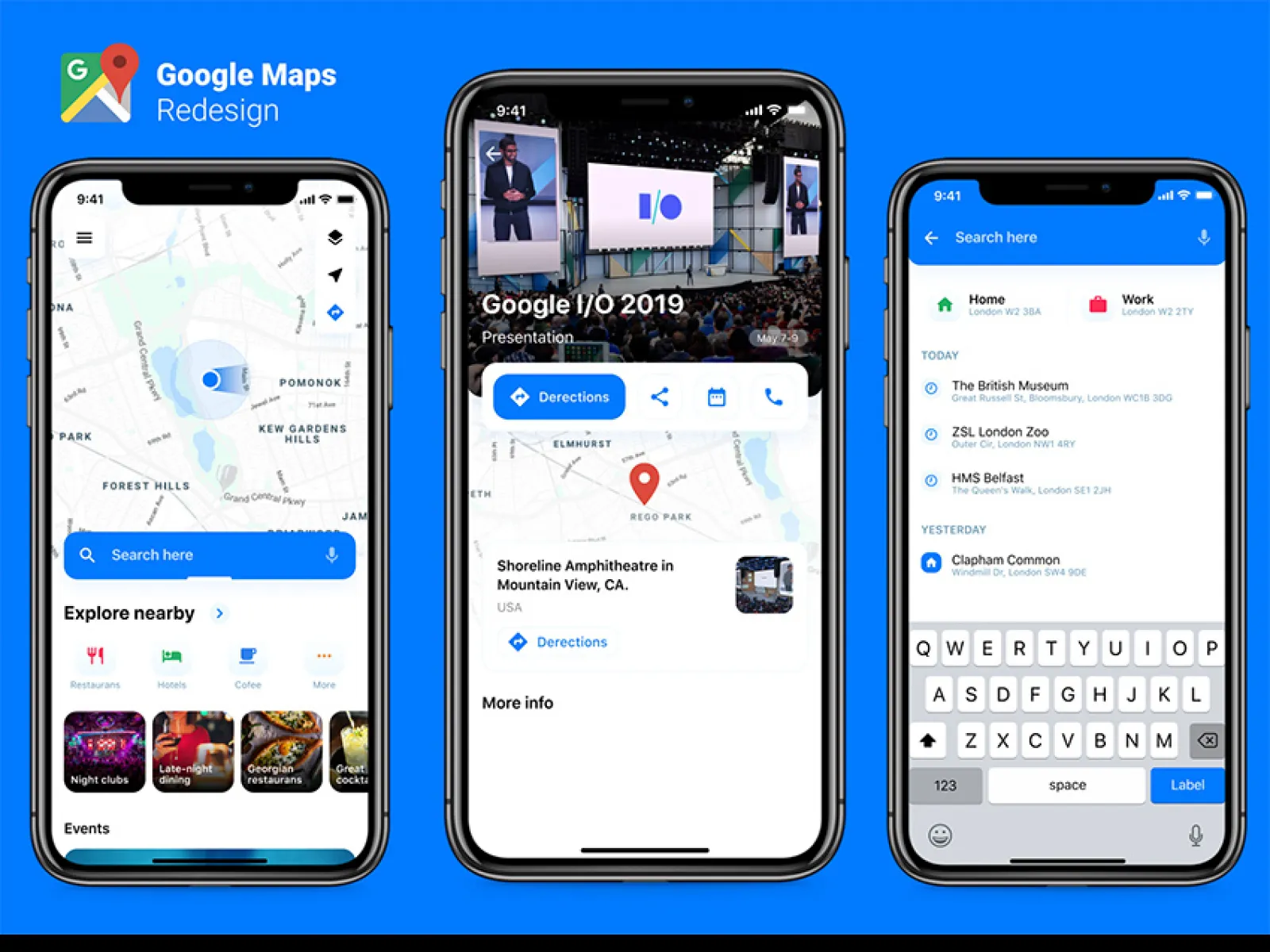 Google Map Redesign  - Free Figma Template