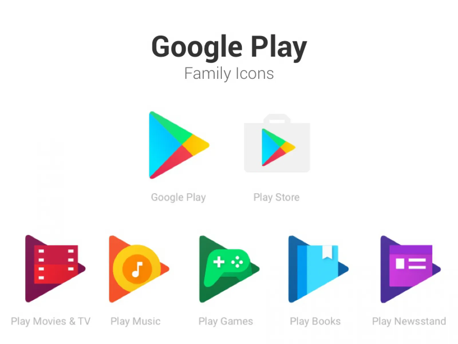 Google Play Family Icons  - Free Figma Template