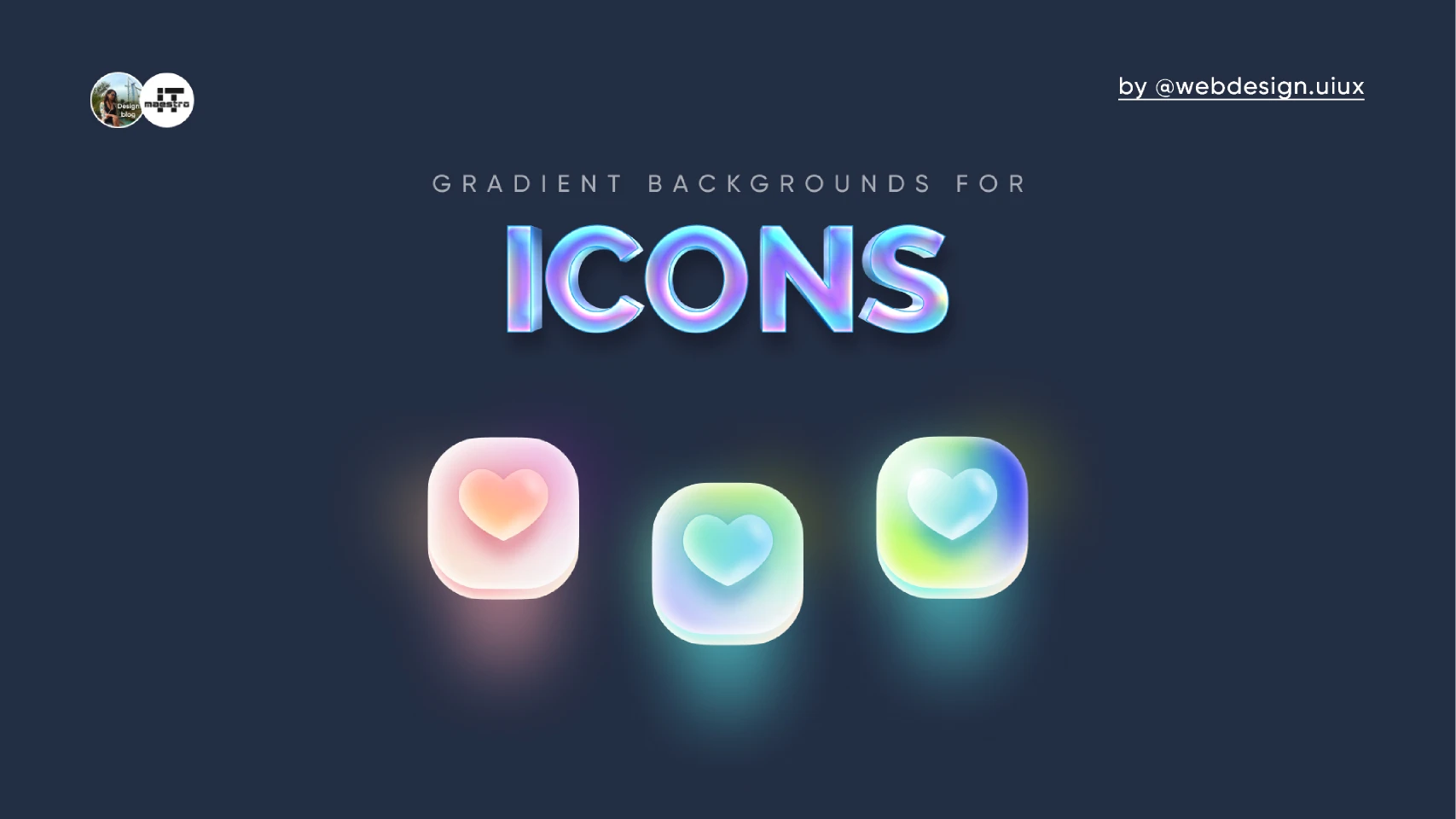 Gradient backgrounds for icons for Figma and Adobe XD