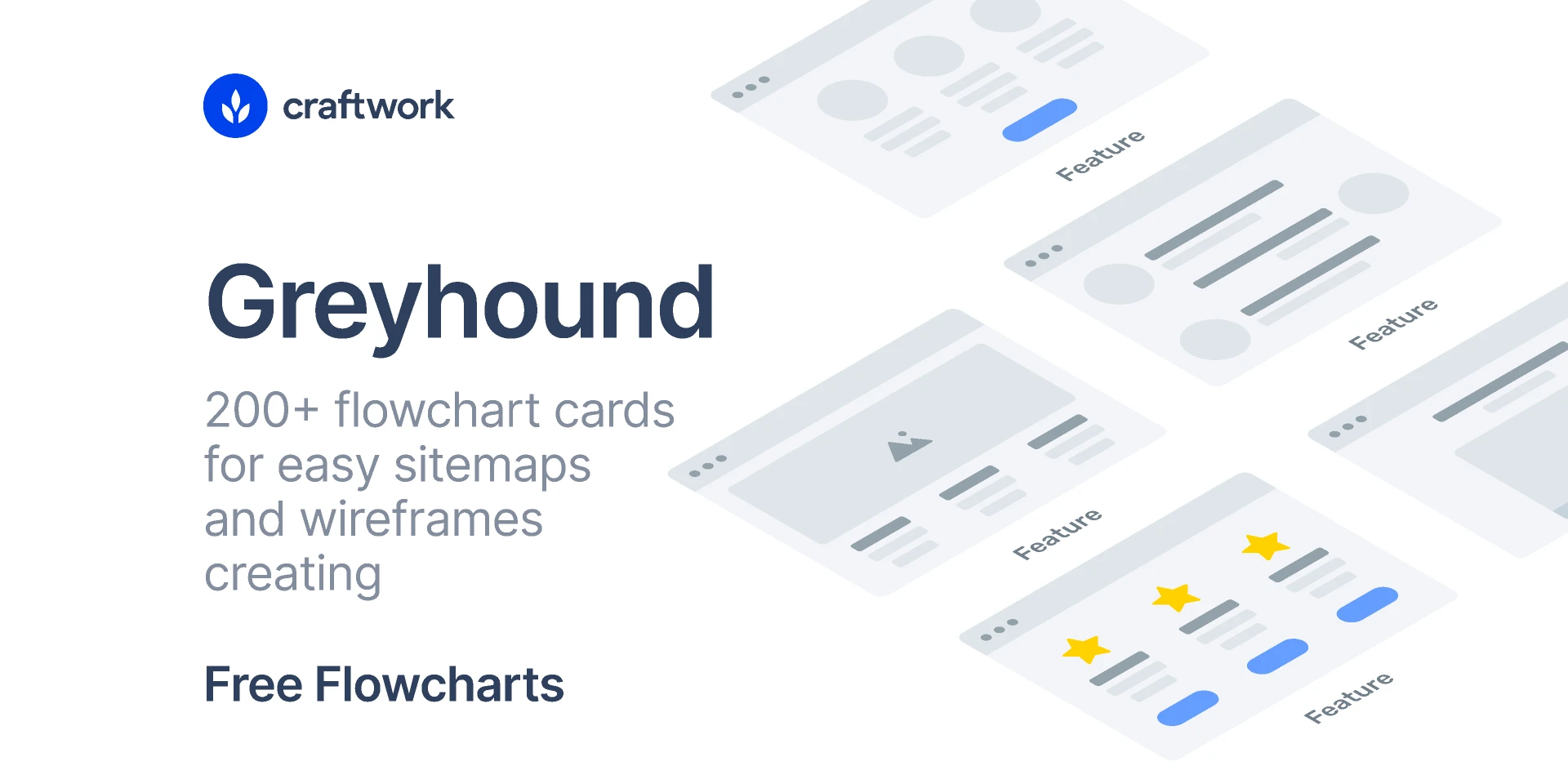 Greyhound Flowcharts 2 for Figma and Adobe XD