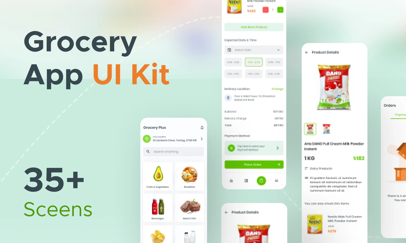 Grocery Plus - Grocery App UI Kit for Figma and Adobe XD