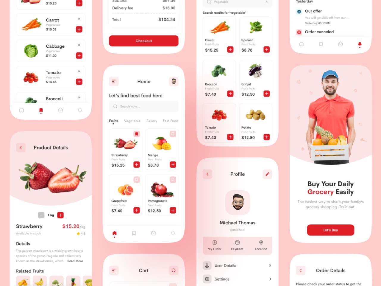 Grocery Shop App-IOS UI kits for Figma and Adobe XD