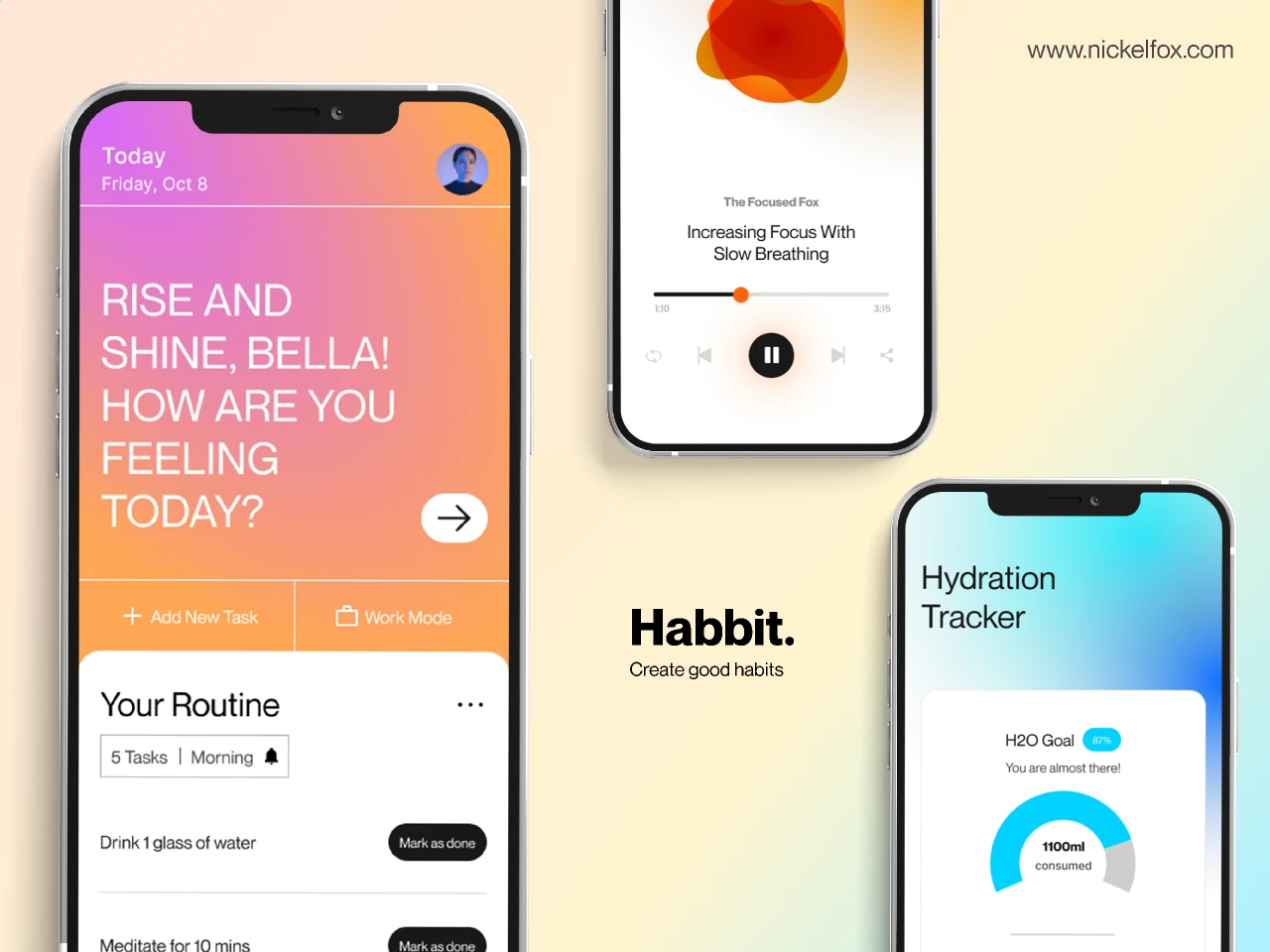 Habbit - Habit Tracking App for Figma and Adobe XD