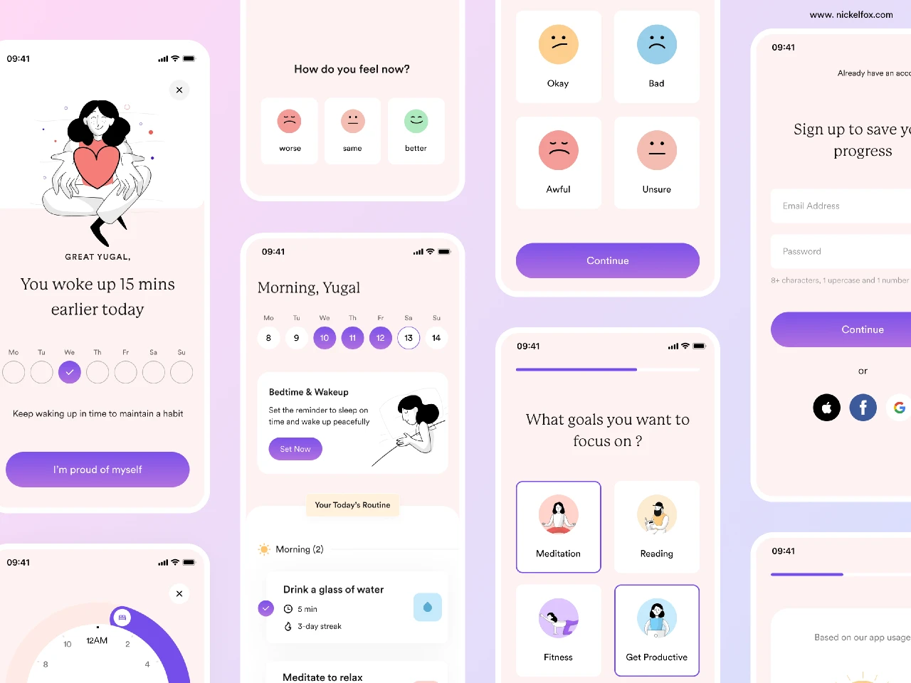 Habit Tracker for Figma and Adobe XD