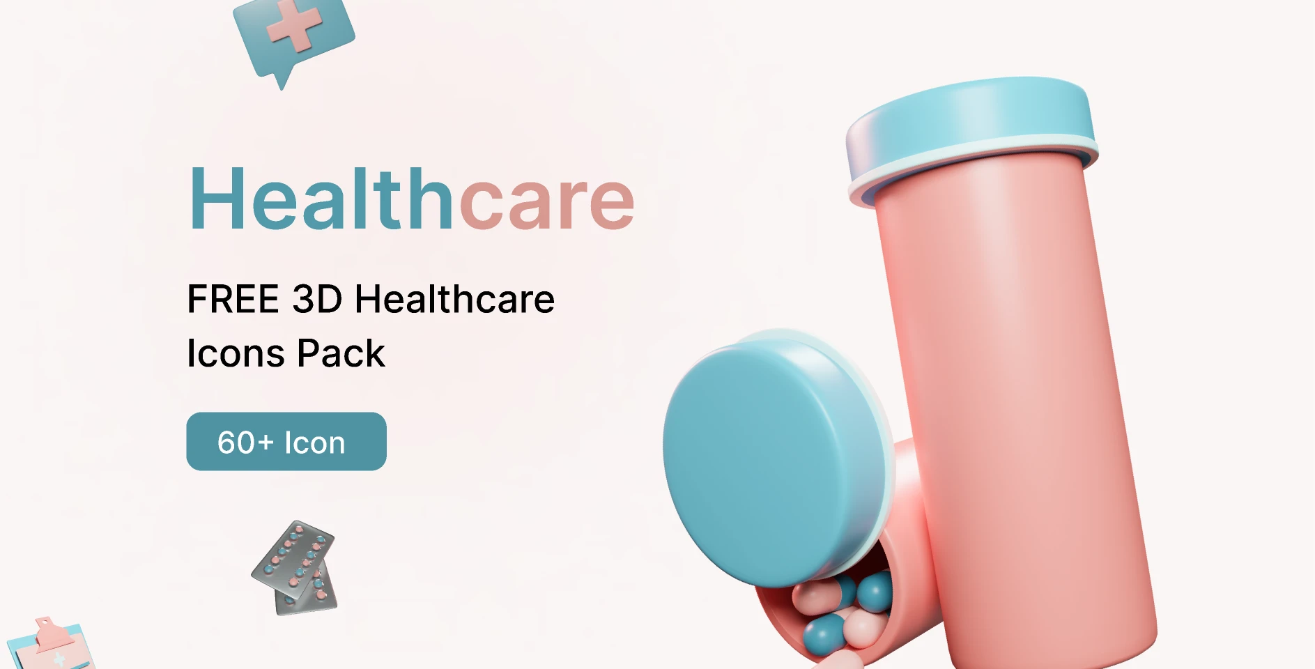 Healthcare  Best Free 3D Healthcare Icon Pack for Figma and Adobe XD
