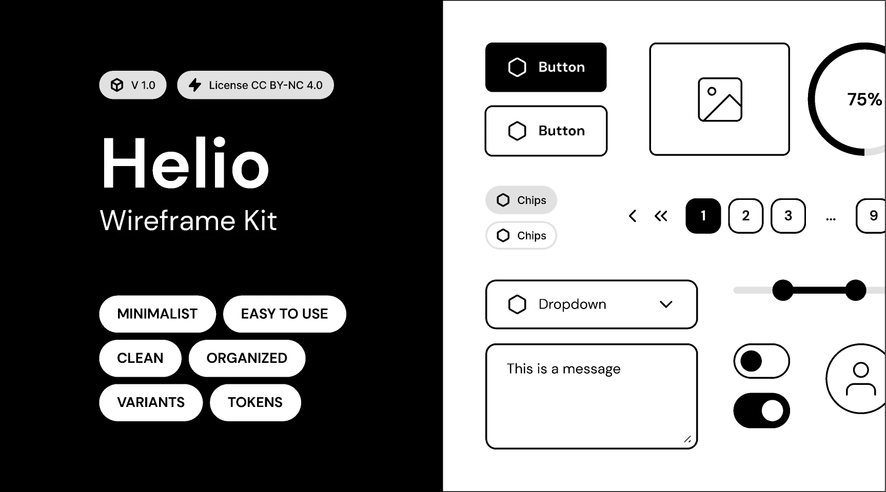 Helio - Wireframe Kit for Figma and Adobe XD