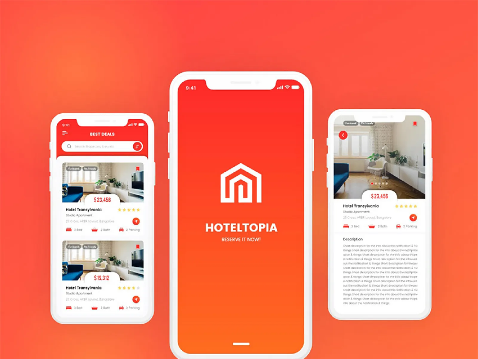 Hotel App Design  - Free Figma Template