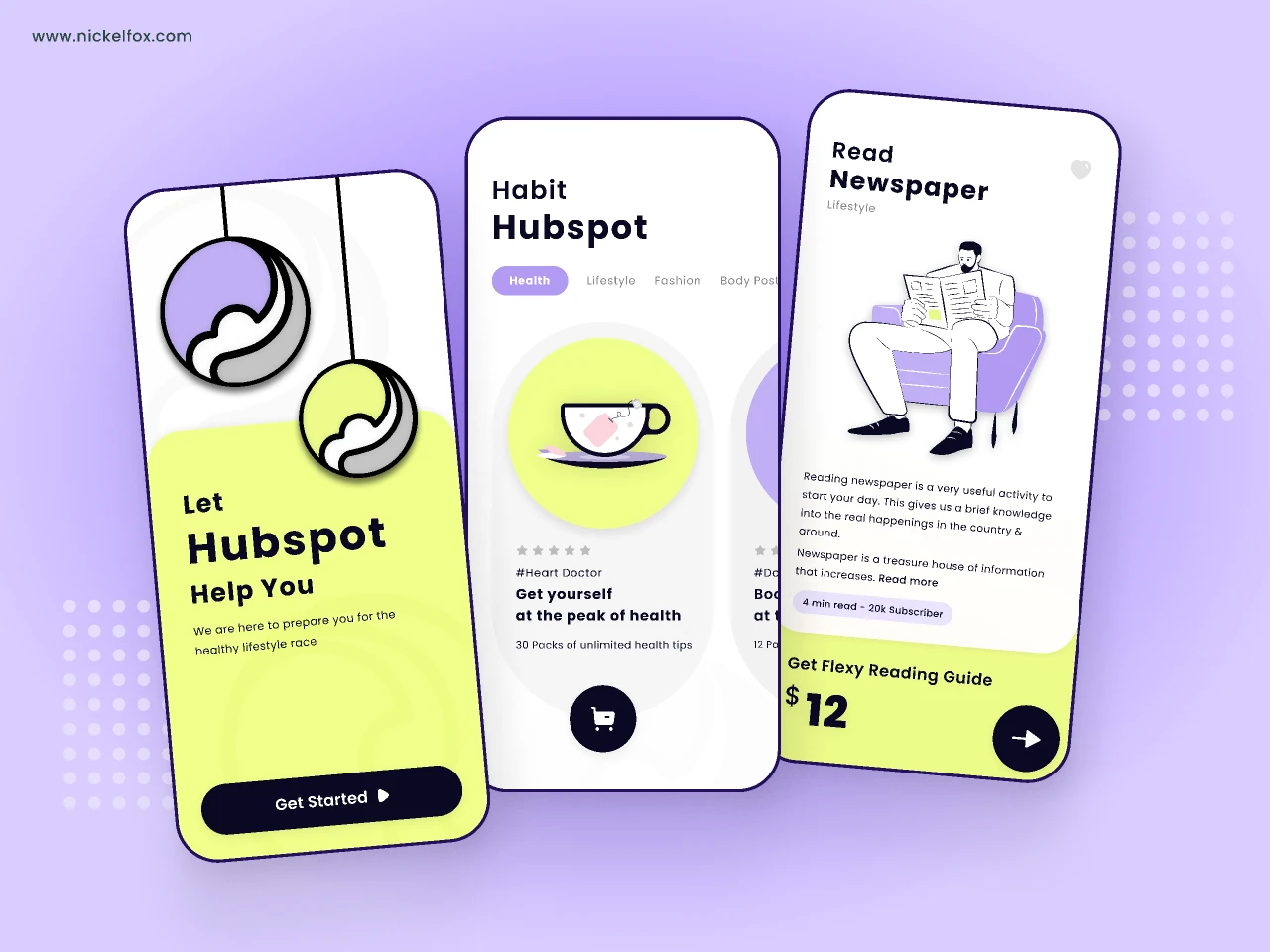 Hubspot - Healthy Lifestyle for Figma and Adobe XD