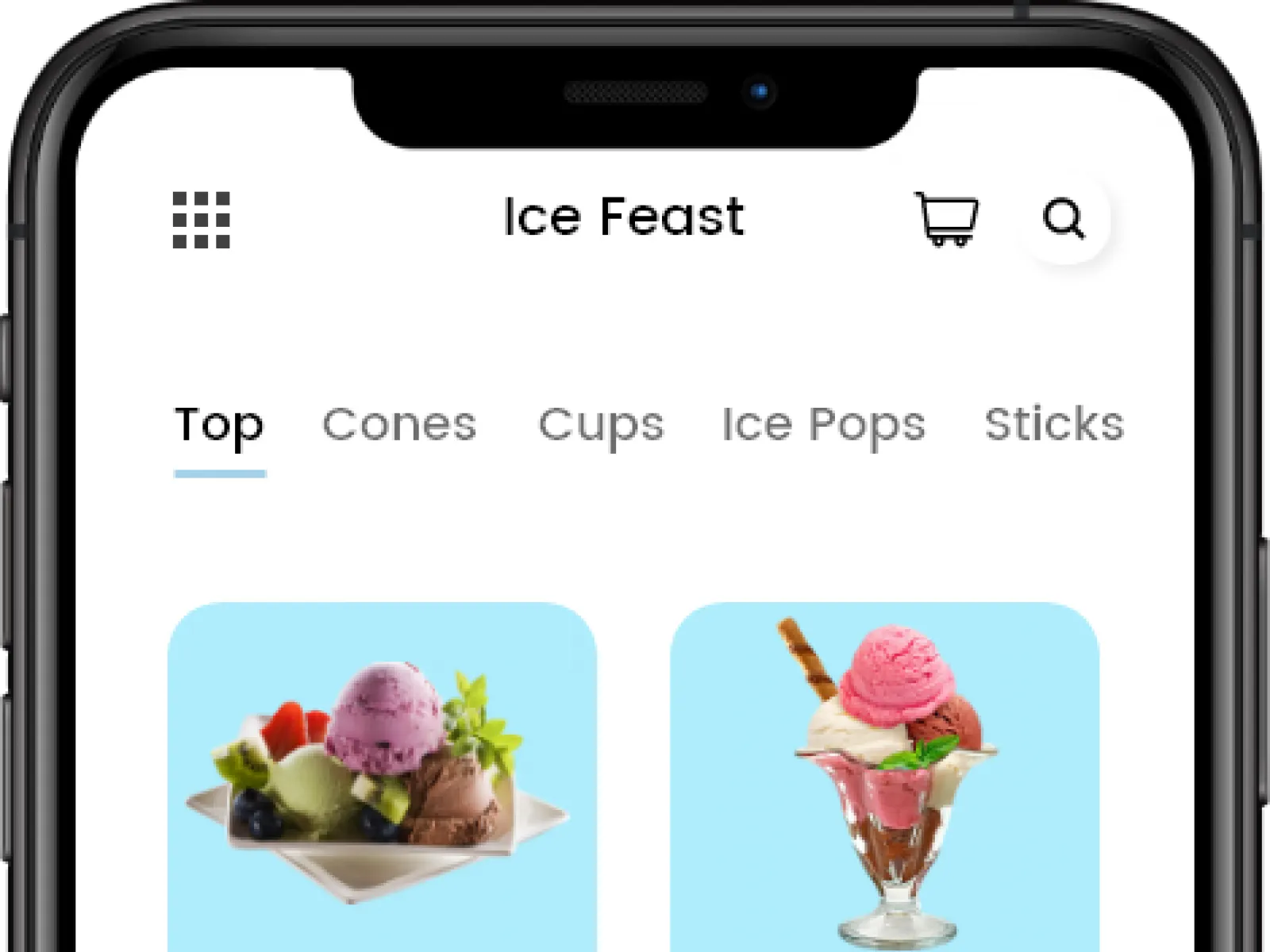 Ice Cream Online Orders  - Free Figma Template