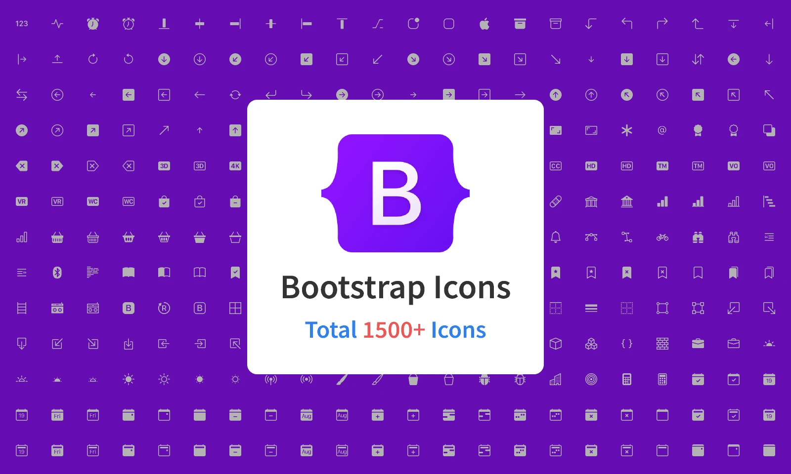 Icon Design System - Bootstrap Icons for Figma and Adobe XD