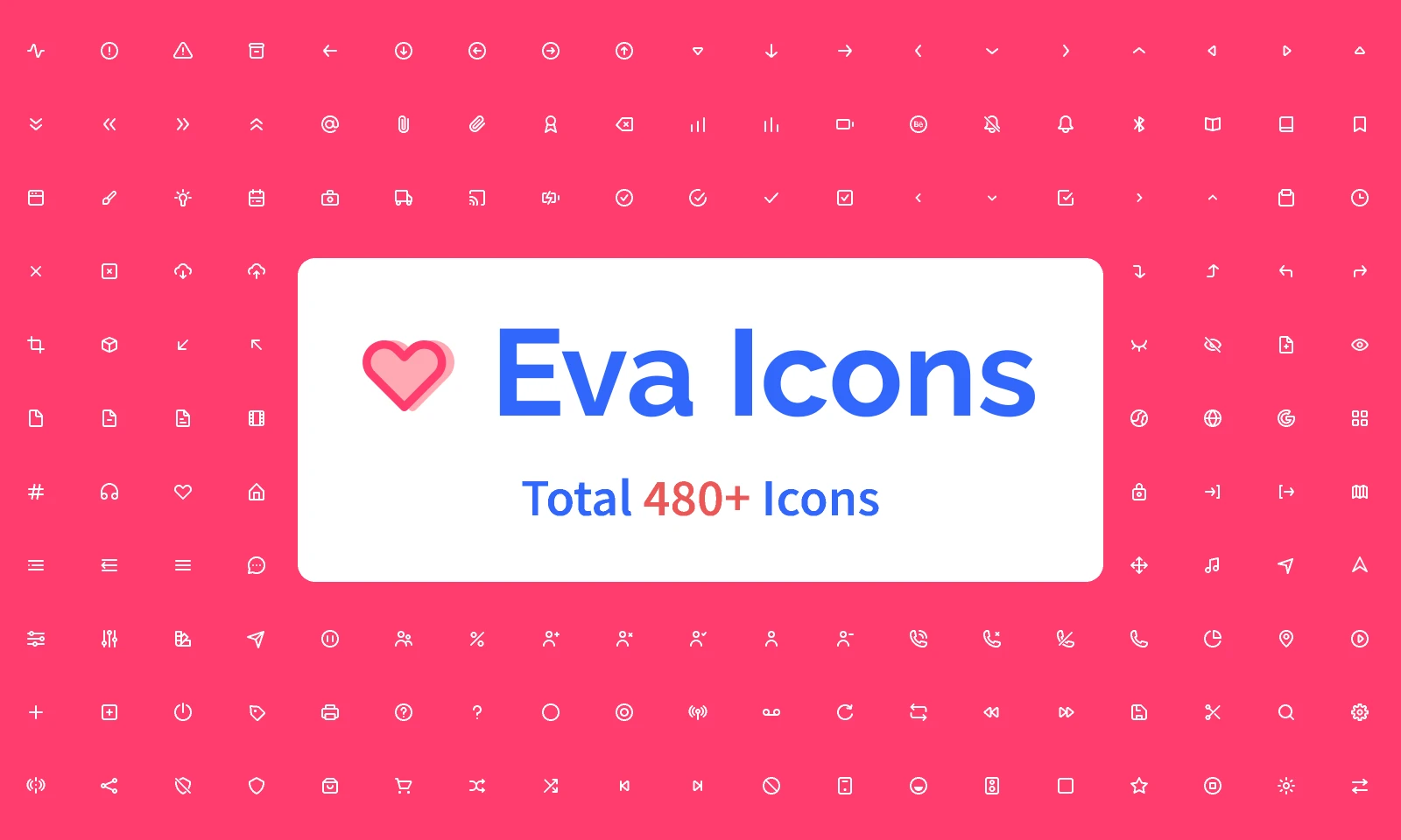 Icon Design System - Eva Icons for Figma and Adobe XD